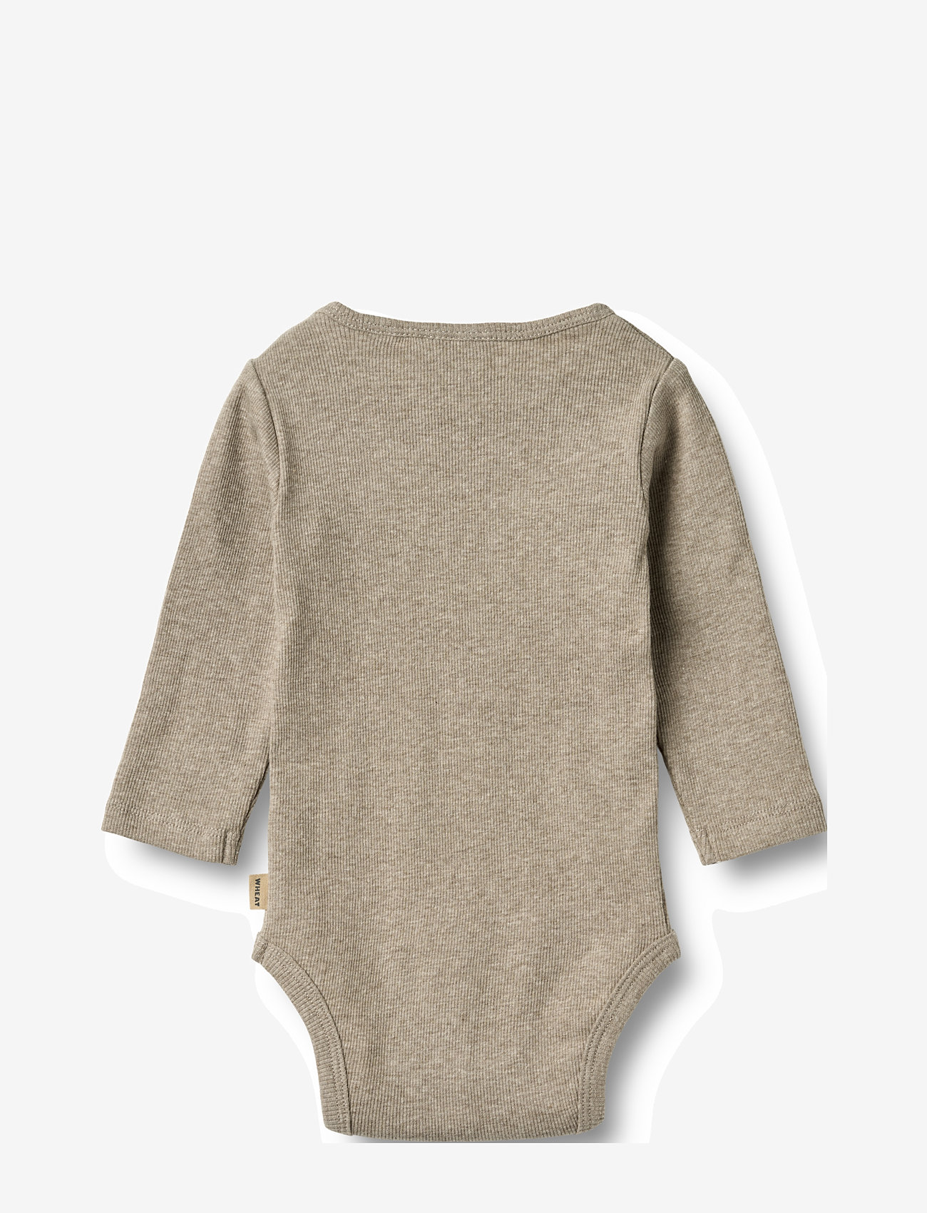 Wheat - Body L/S Spencer - langærmede bodyer - gravel melange - 1