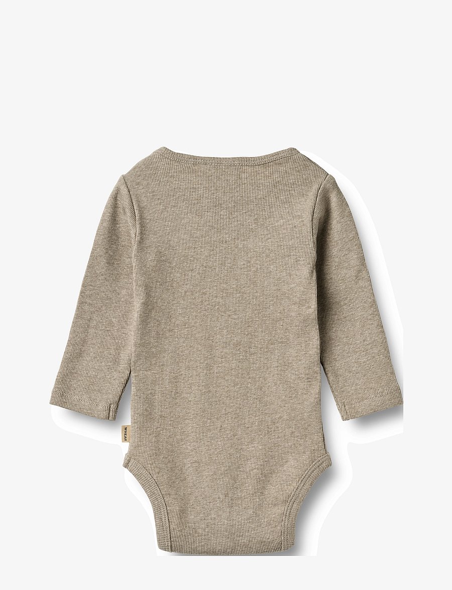 Wheat - Body L/S Spencer - langärmelige bodys - gravel melange - 1