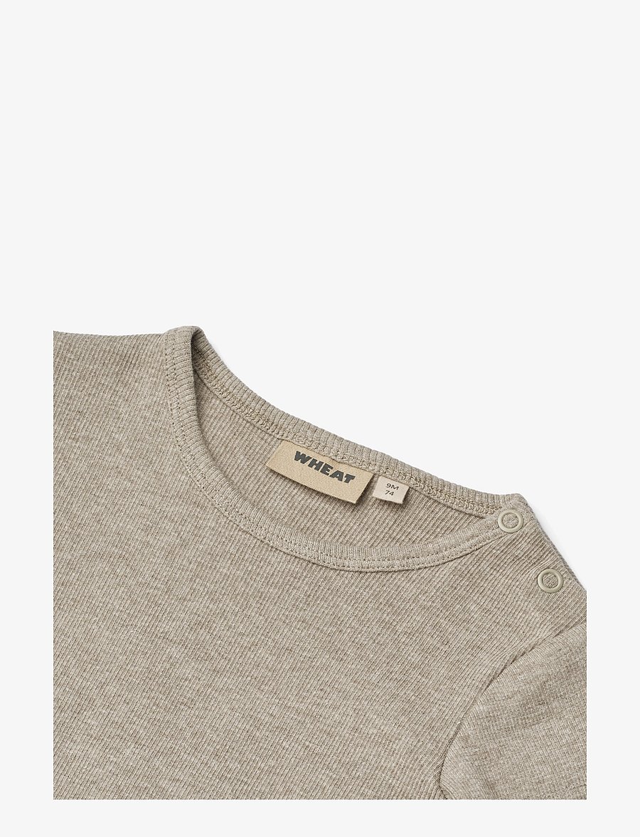 Wheat - Body L/S Spencer - langärmelige bodys - gravel melange - 2
