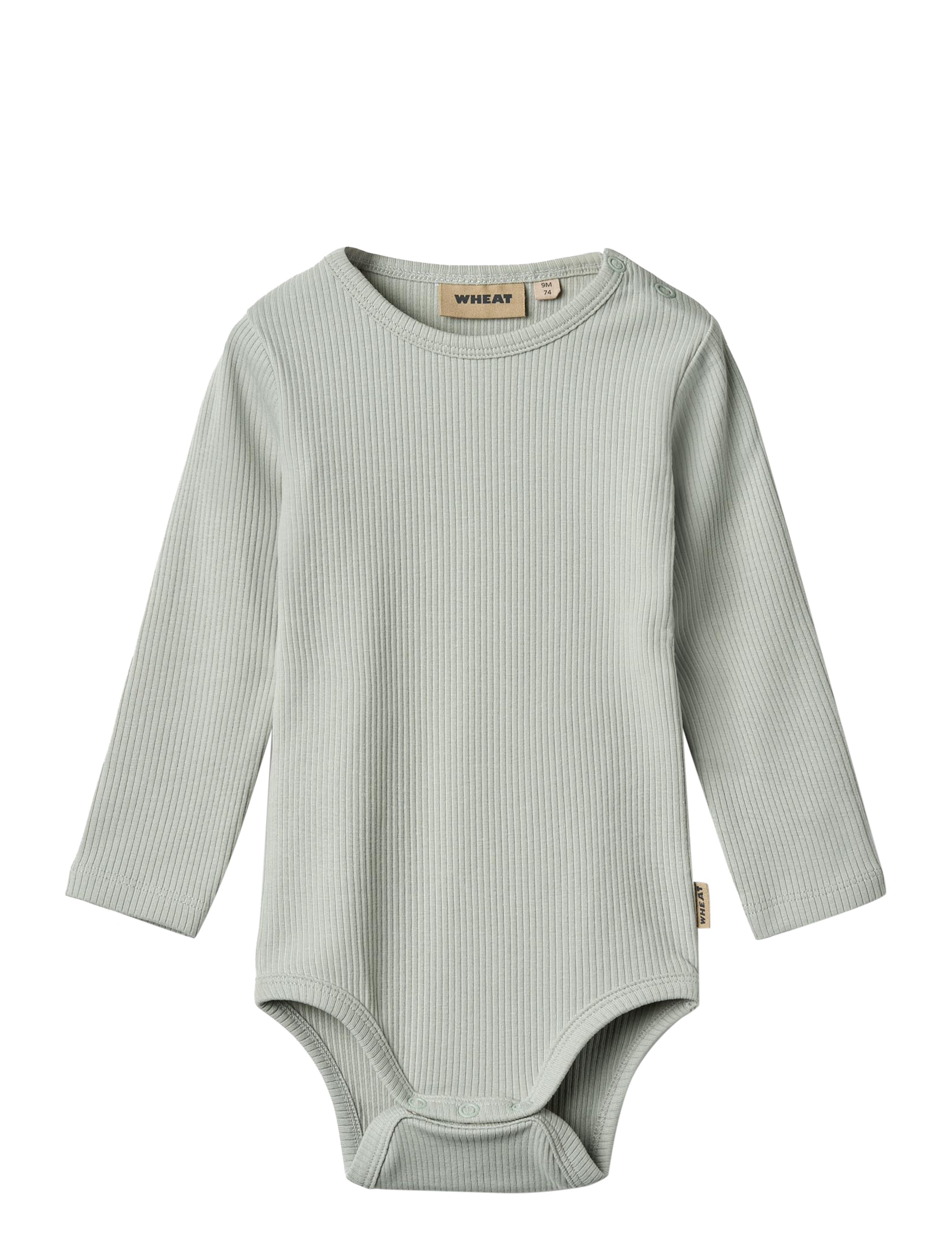 Wheat Rib Body L/S Spencer - 4 for 3 - RAINY SKY / green