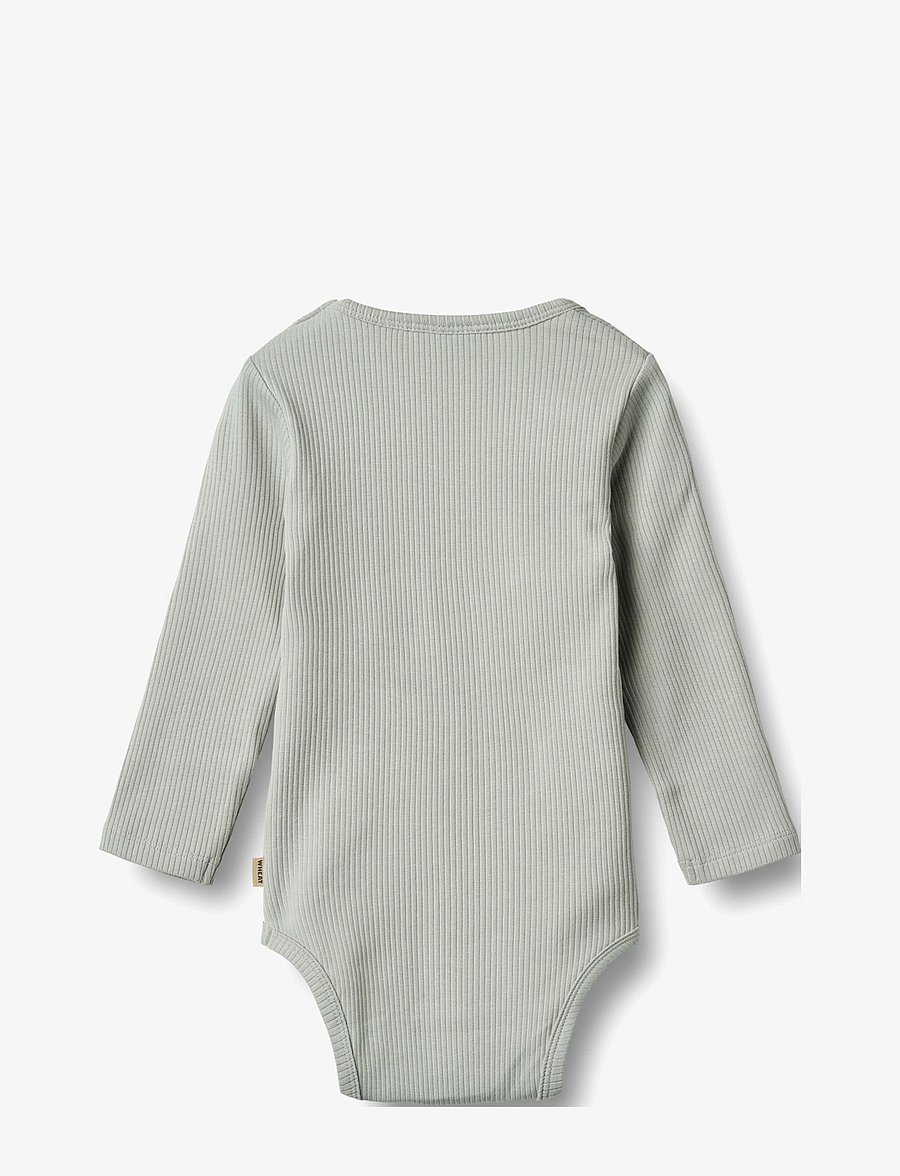 Wheat - Rib Body L/S Spencer - rainy sky - 1