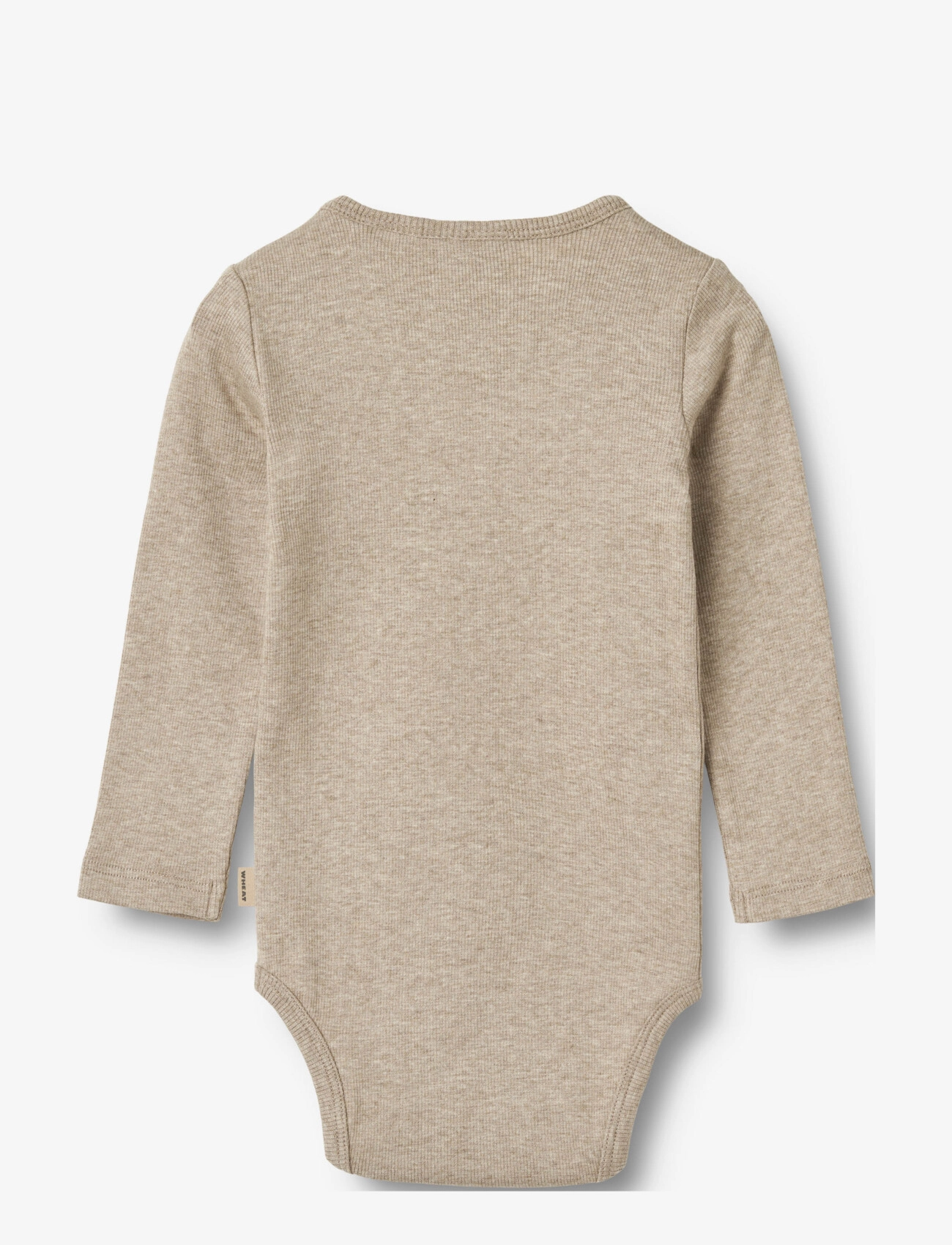 Wheat - Rib Body L/S Spencer - gravel melange - 1