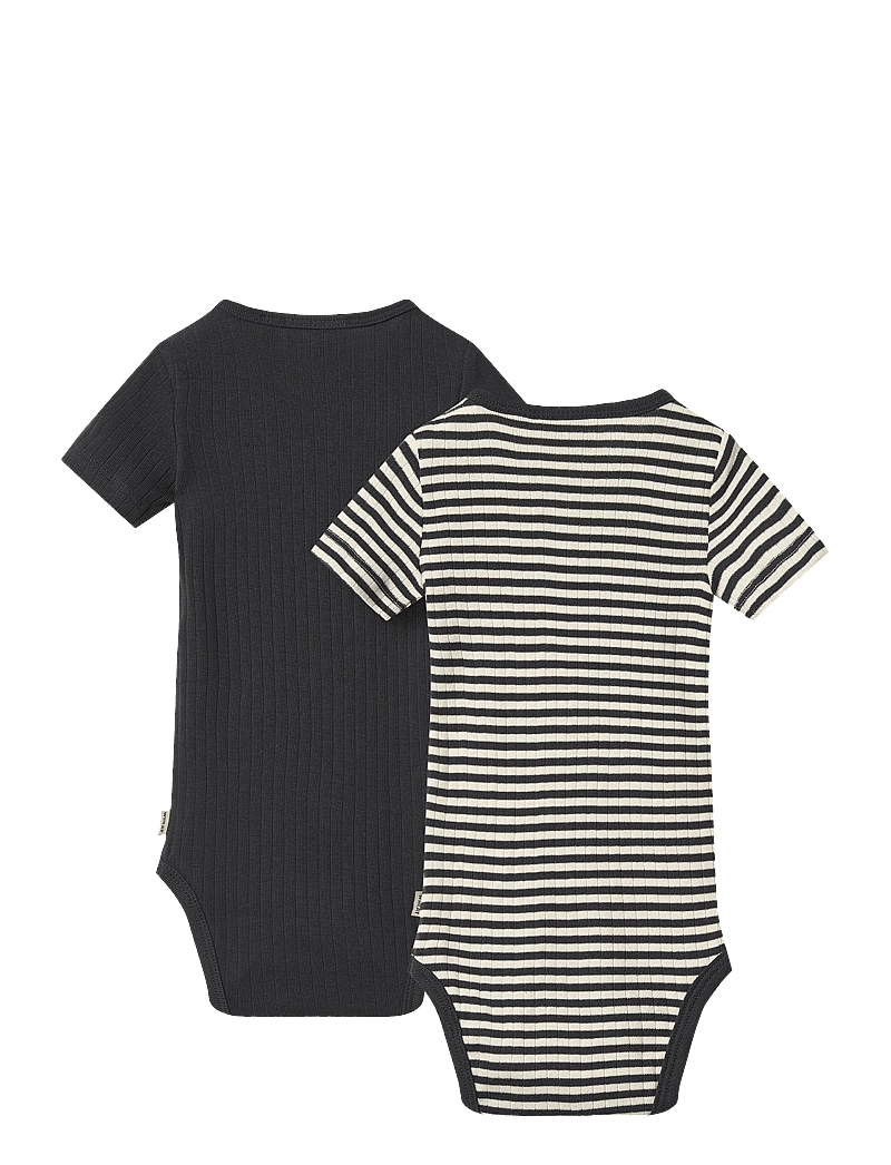 Wheat - 2 Rib Body S/S Timo - bodide mitmikpakk - navy rib stripe - 1