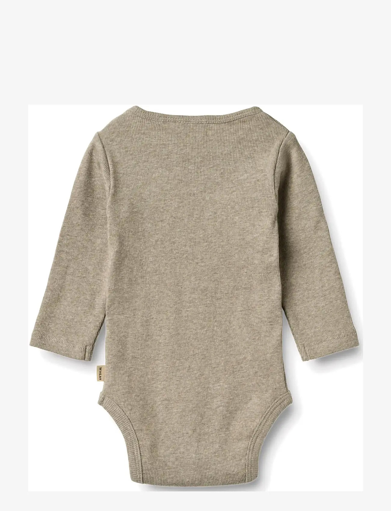 Wheat - 2 Rib Body L/S Spencer - bodide mitmikpakk - gravel melange - 5