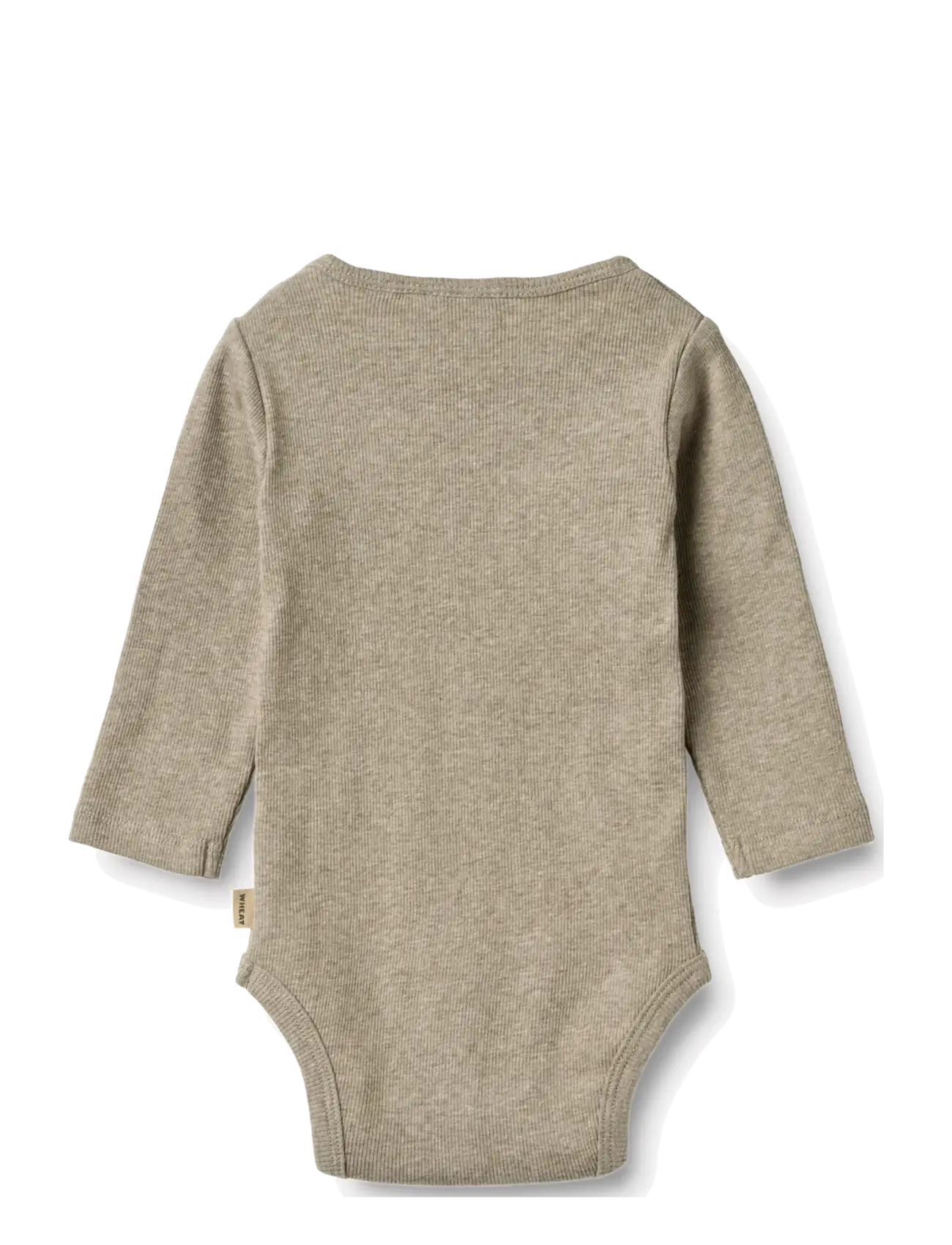 Wheat - 2 Rib Body L/S Spencer - bodyer i multipack - gravel melange - 5