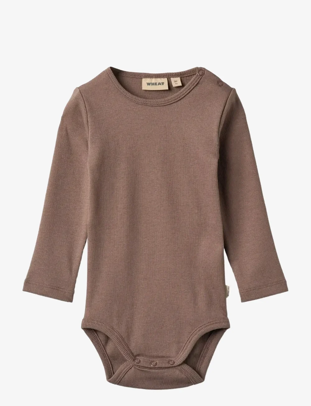 Wheat - 2 Rib Body L/S Spencer - multipack bodys - soft rain brown - 3