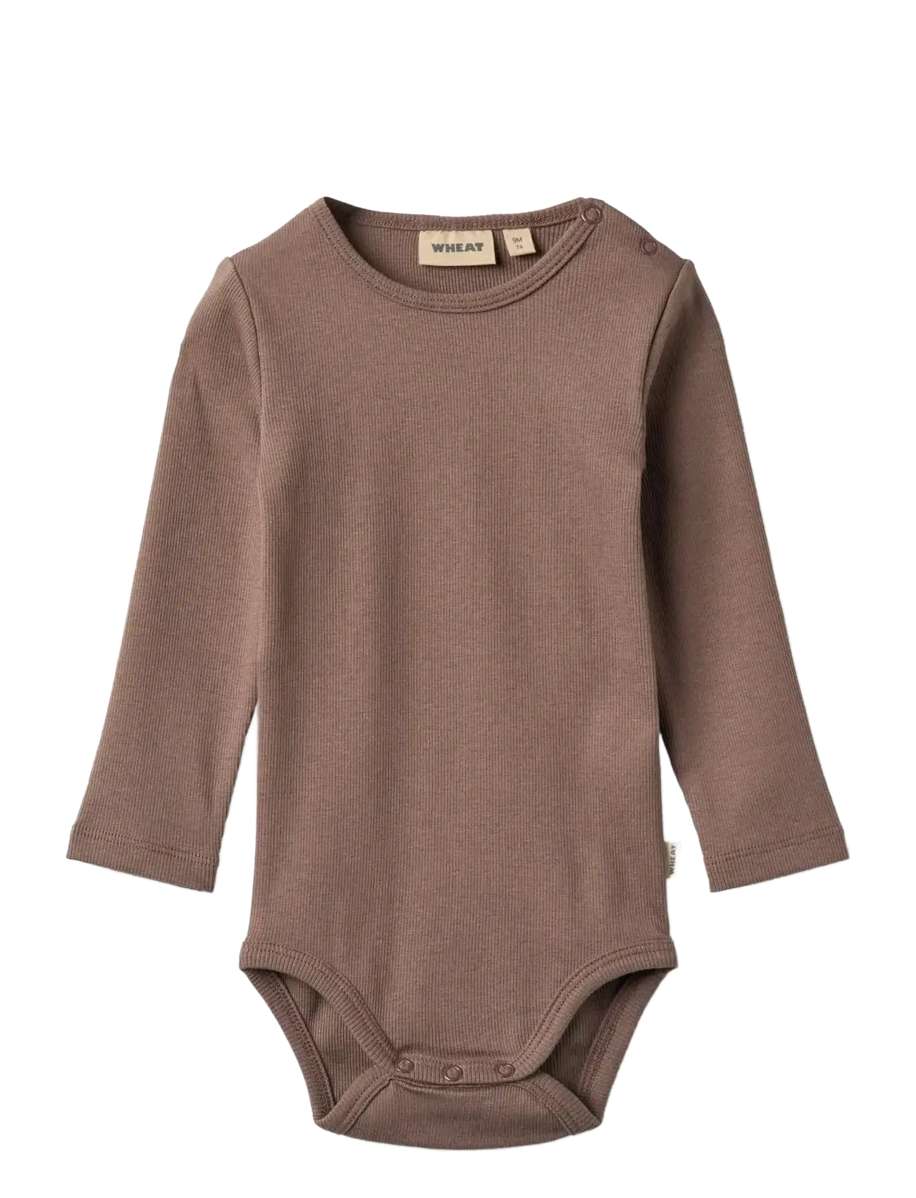 Wheat - 2 Rib Body L/S Spencer - langærmede - soft rain brown - 3