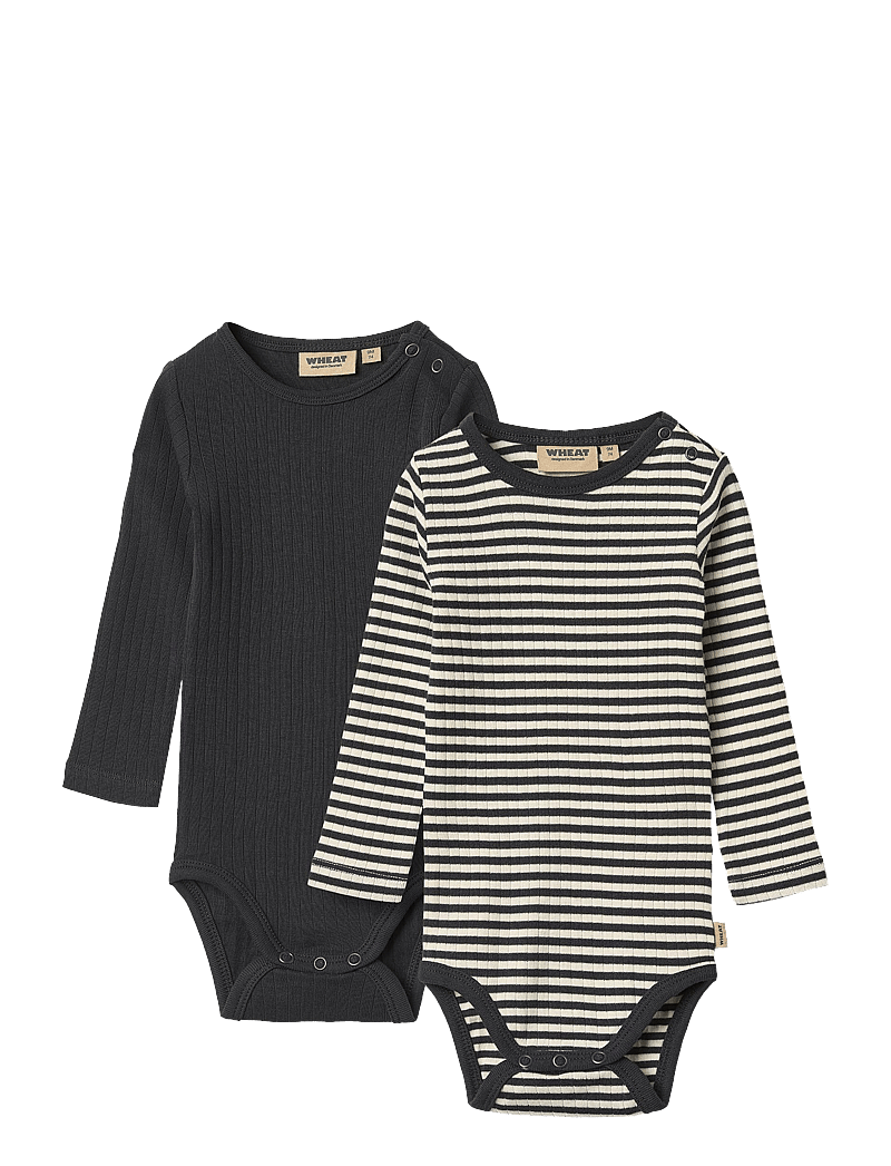 Wheat - 2 Rib Body L/S Spencer - komplety body - navy rib stripe - 0
