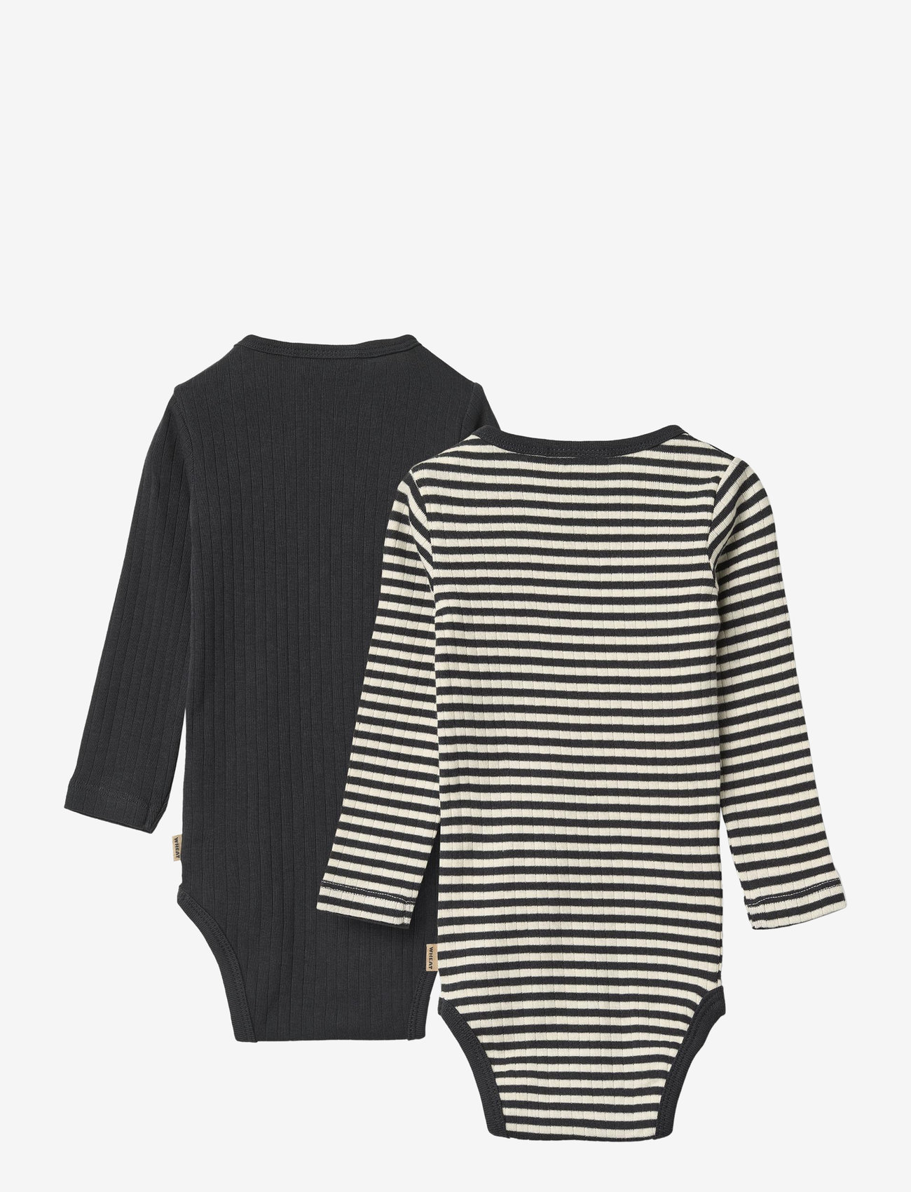 Wheat - 2 Rib Body L/S Spencer - multipack bodies - navy rib stripe - 1