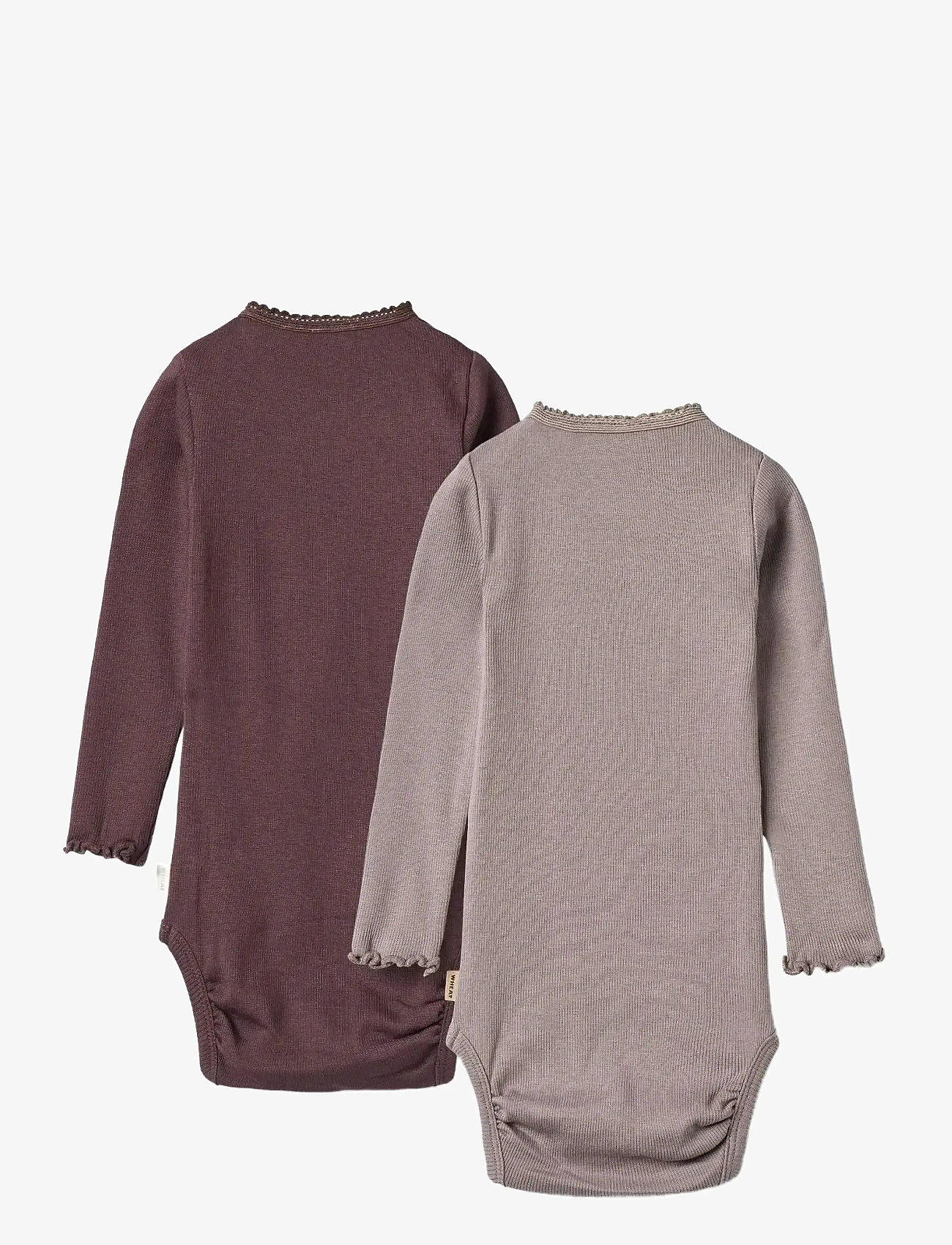 Wheat - 2 Rib Body L/S Lotta - smėlinukai ilgomis rankovėmis - purple fudge - 1