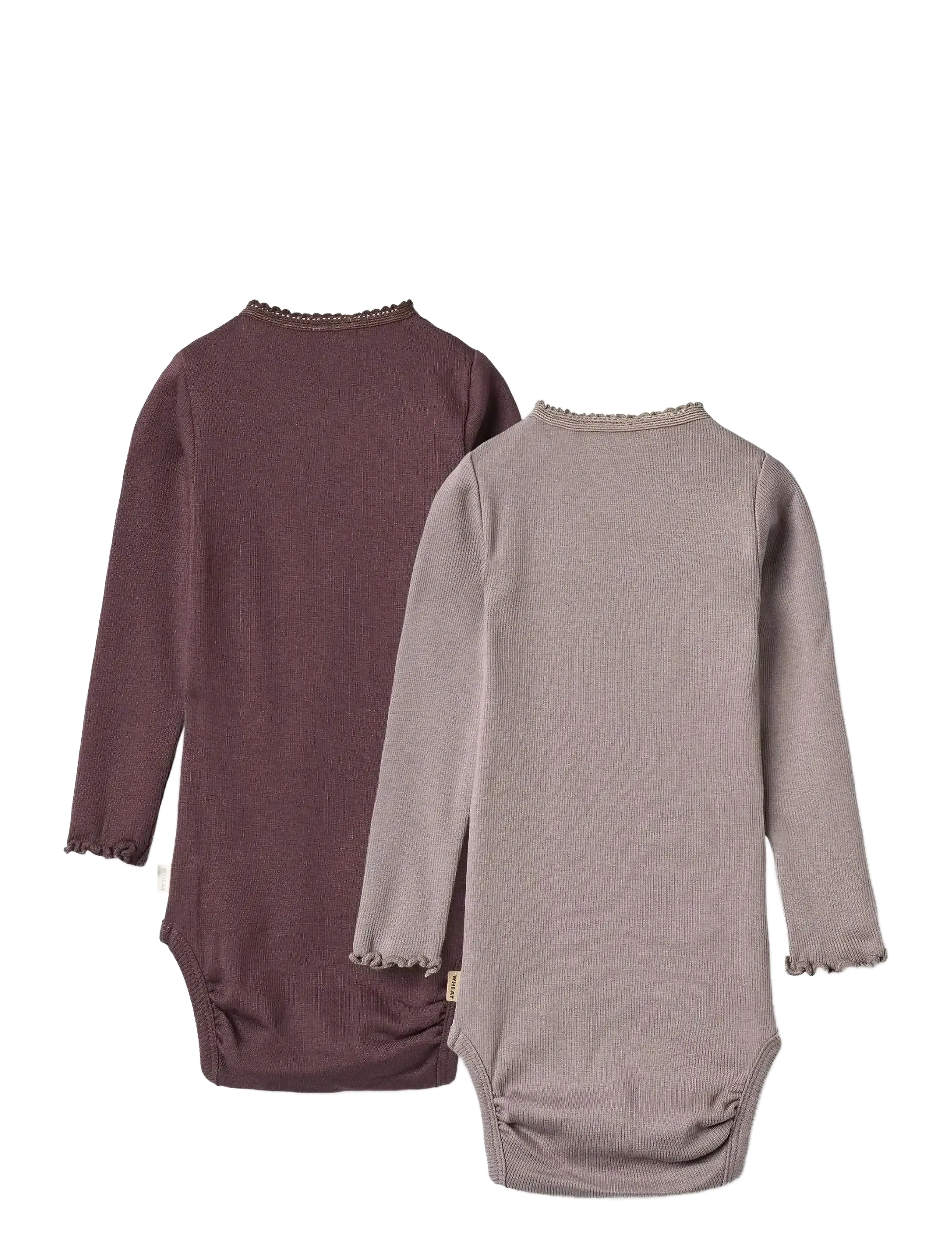Wheat - 2 Rib Body L/S Lotta - långärmade bodies - purple fudge - 1