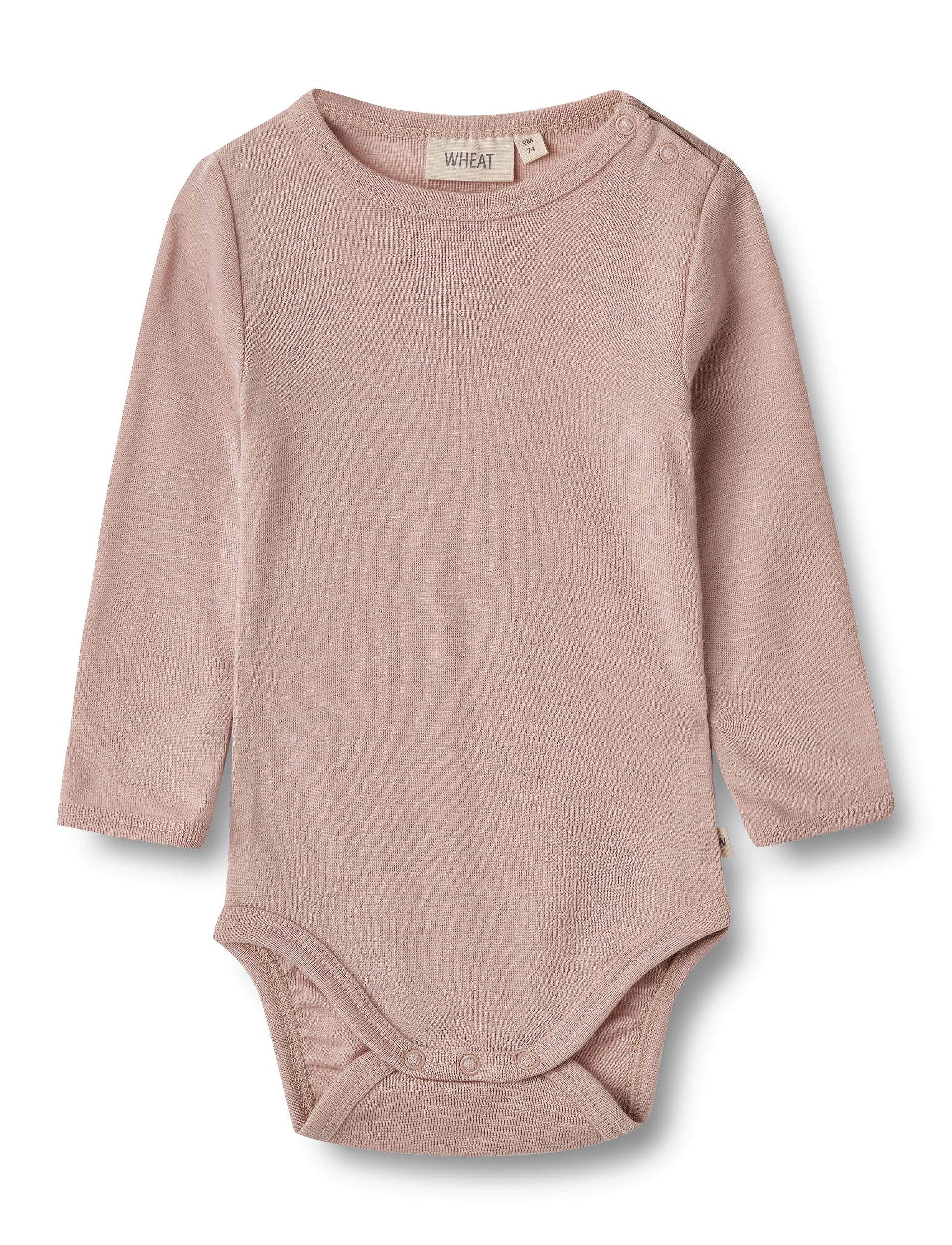 Wheat Wool Body L/S Lucca - Bodyer - DRY ROSE / pink/rose