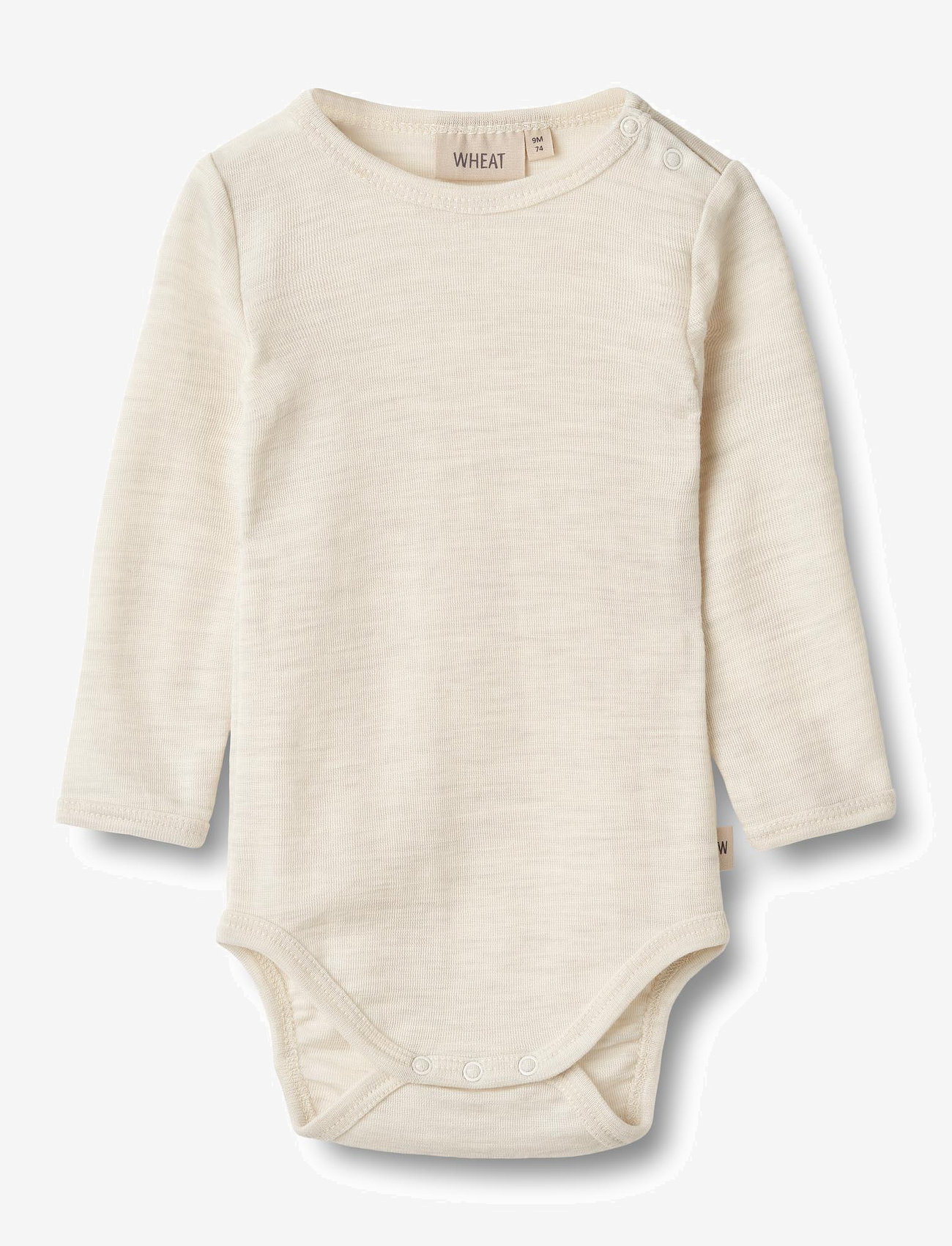 Wheat - Wool Body L/S Lucca - långärmade bodies - eggshell melange - 0