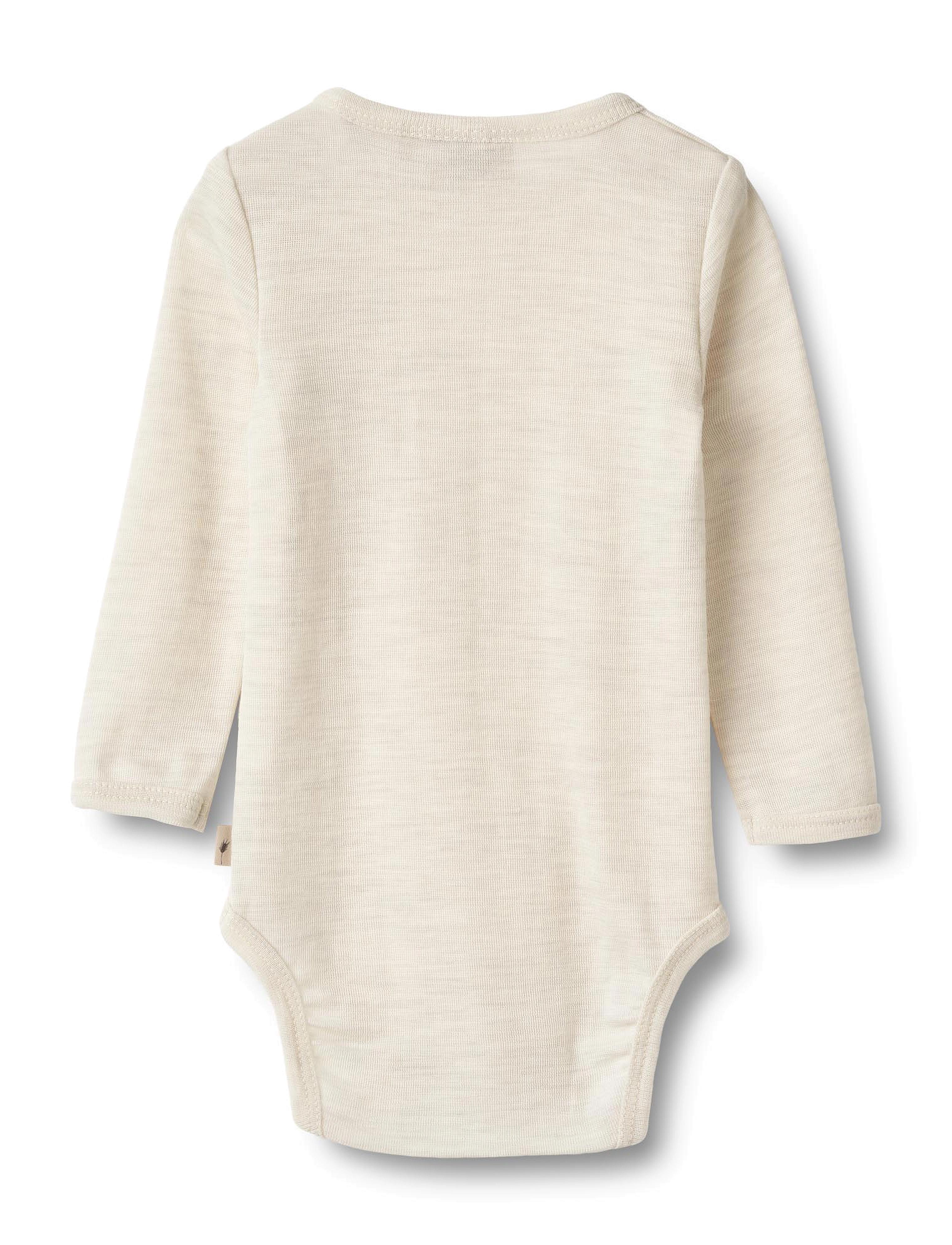 Wheat - Wool Body L/S Lucca - långärmade bodies - eggshell melange - 1