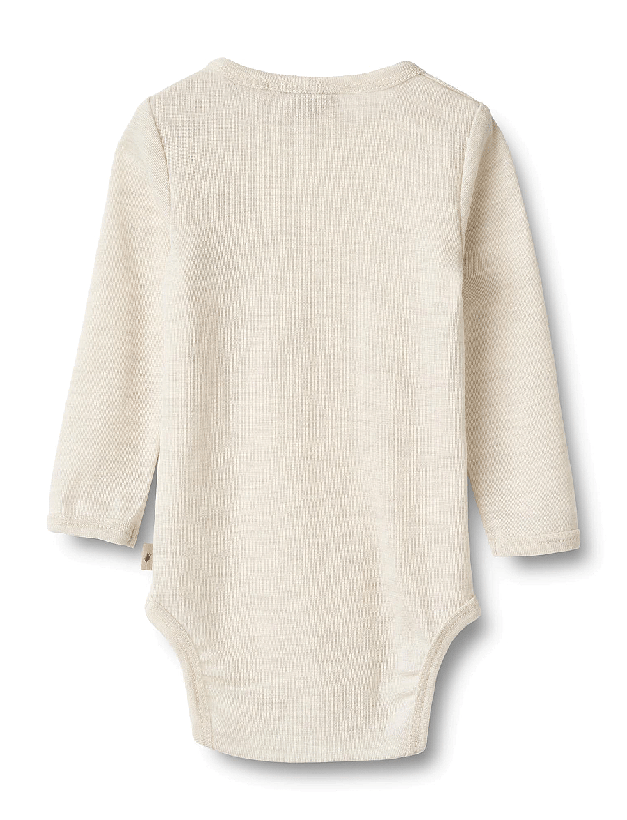 Wheat - Wool Body L/S Lucca - langärmelige bodys - eggshell melange - 1