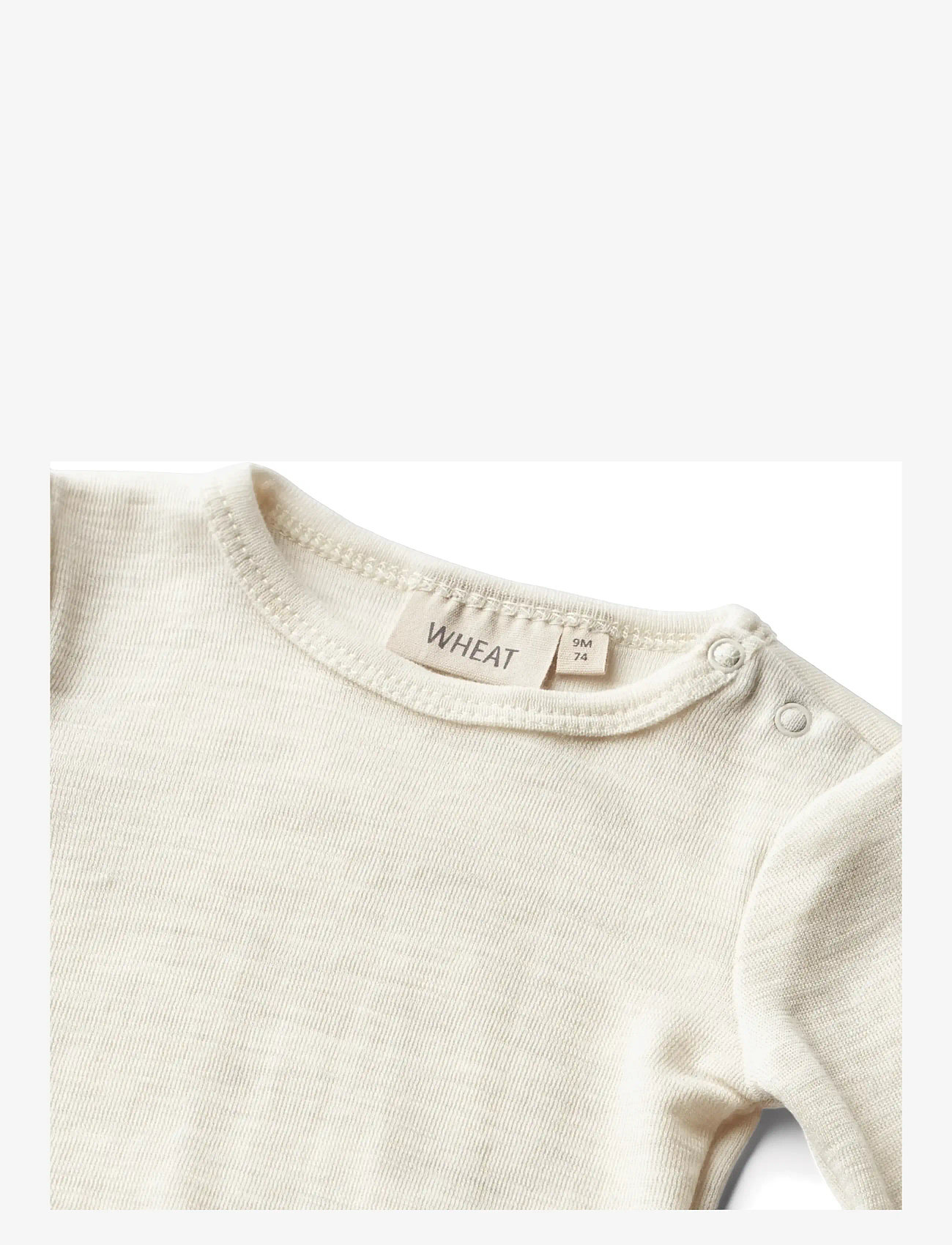 Wheat - Wool Body L/S Lucca - långärmade bodies - eggshell melange - 2
