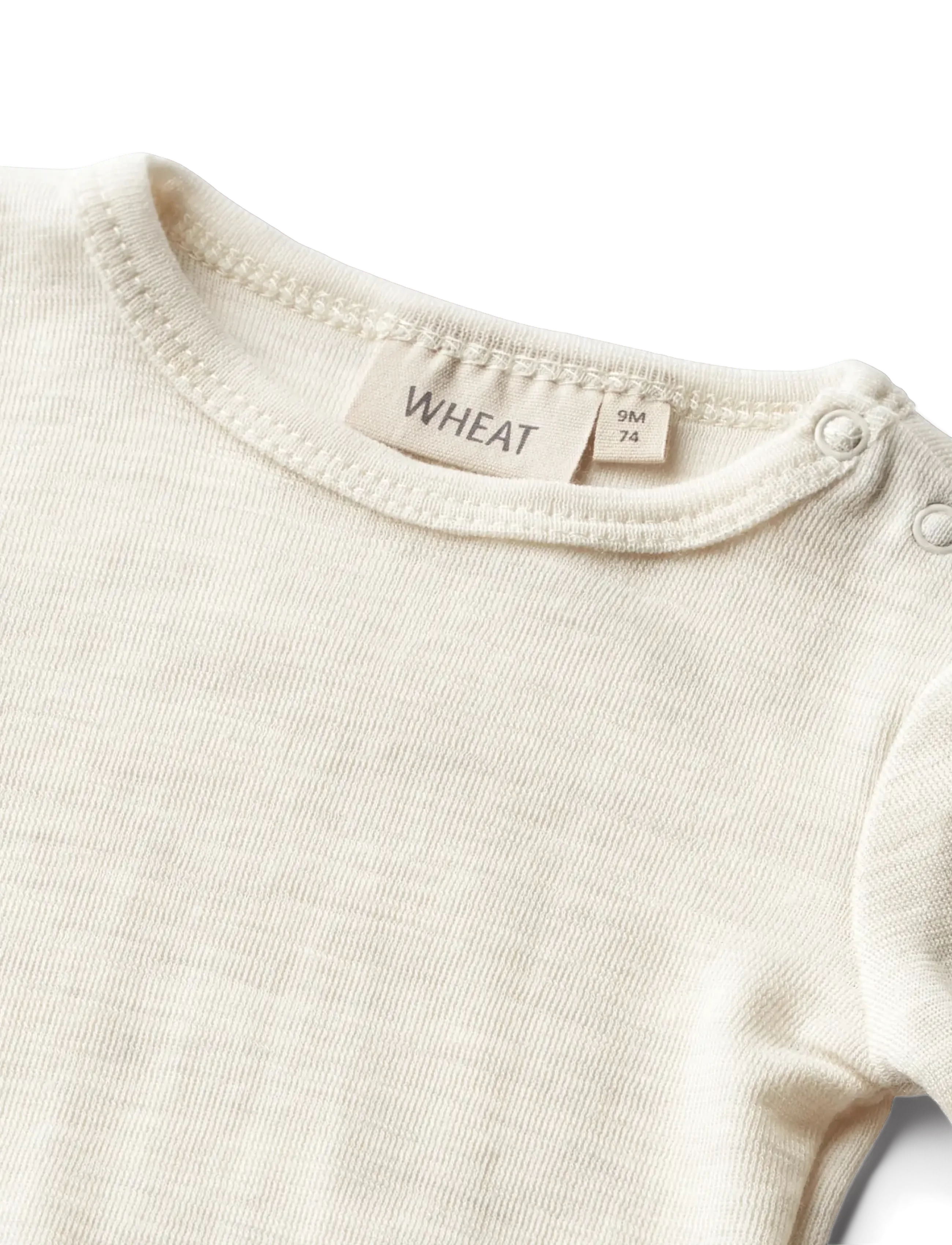 Wheat - Wool Body L/S Lucca - långärmade bodies - eggshell melange - 3