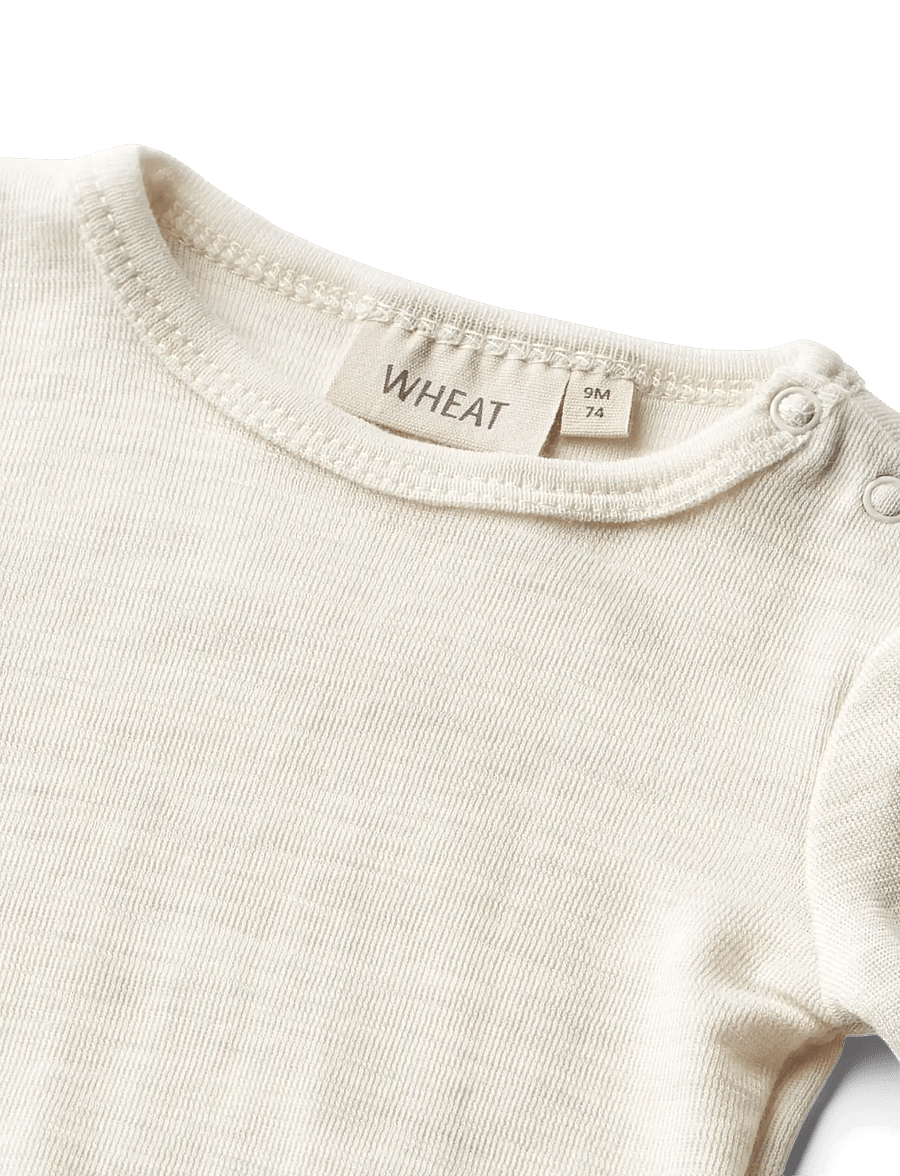 Wheat - Wool Body L/S Lucca - langärmelige bodys - eggshell melange - 3