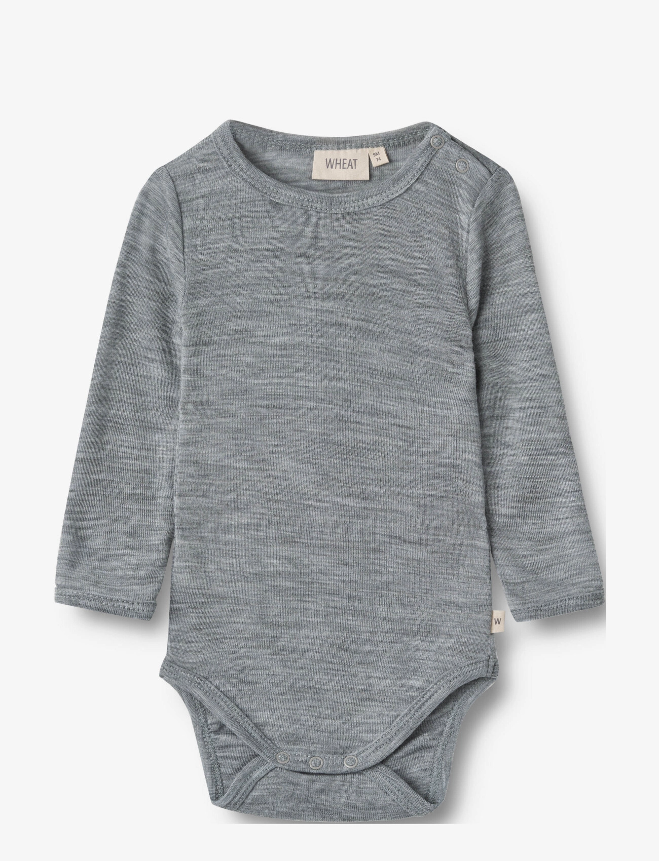 Wheat Wool Body L/S Lucca - Bodid - MELANGE GREY / grey