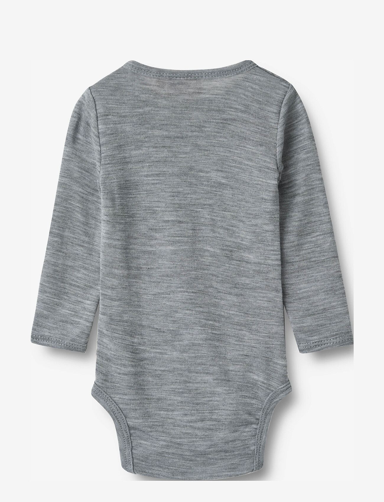 Wheat - Wool Body L/S Lucca - langærmede bodyer - melange grey - 1