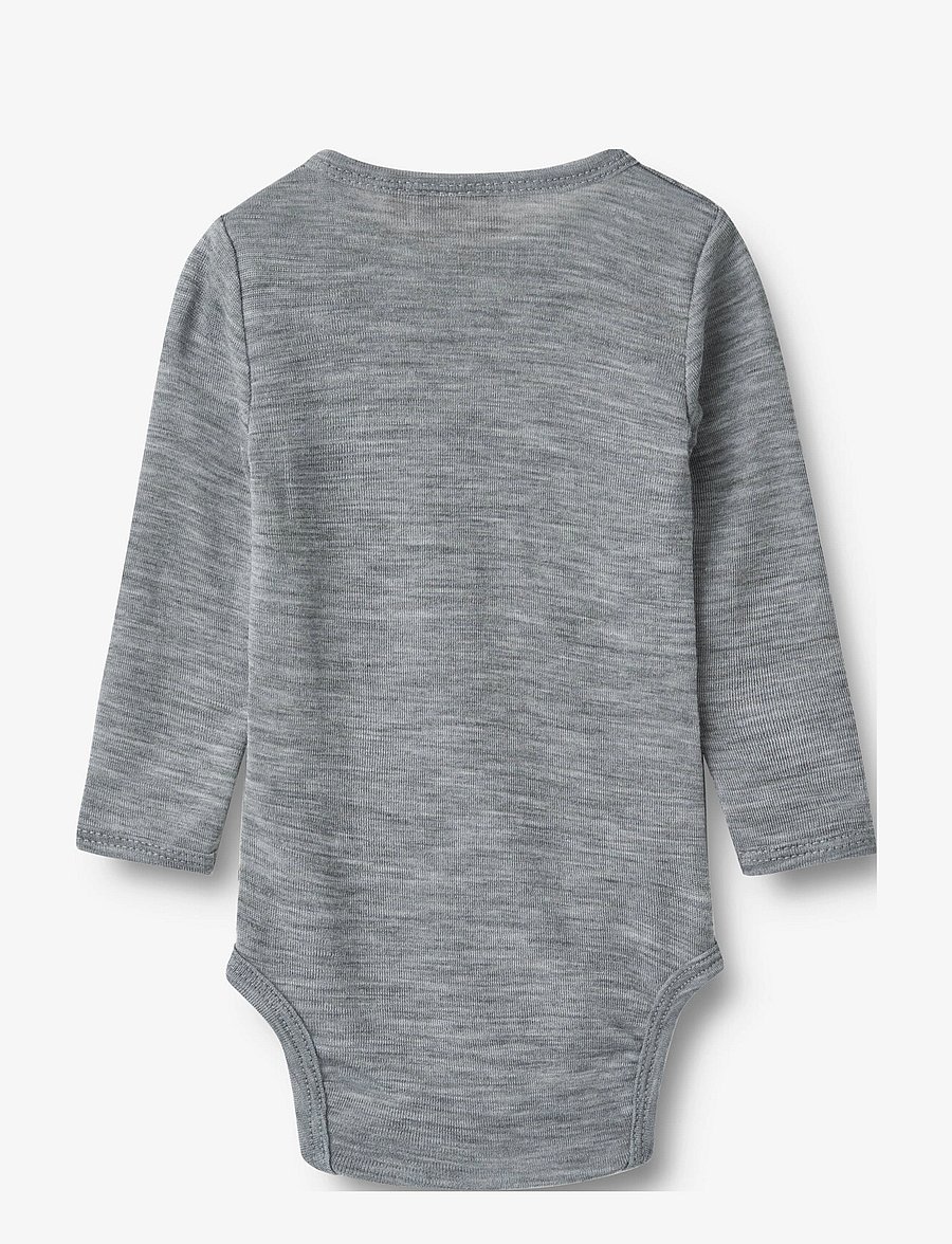Wheat - Wool Body L/S Lucca - langärmelige bodys - melange grey - 1