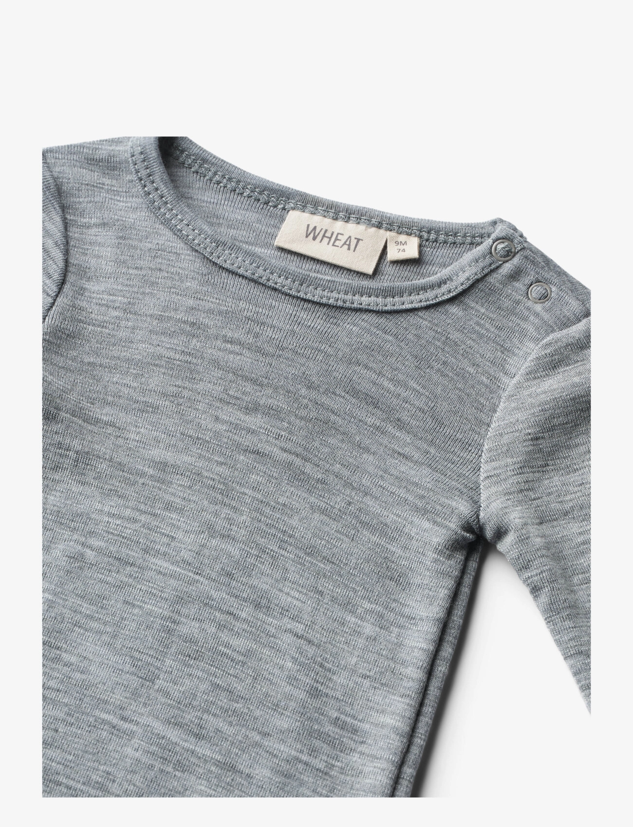 Wheat - Wool Body L/S Lucca - långärmade bodies - melange grey - 2