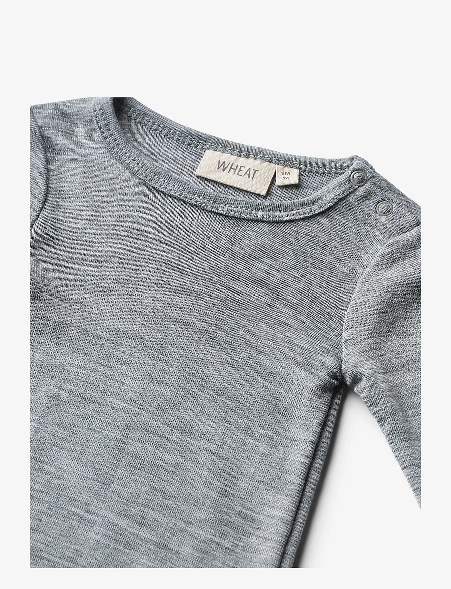 Wheat - Wool Body L/S Lucca - langärmelige bodys - melange grey - 2