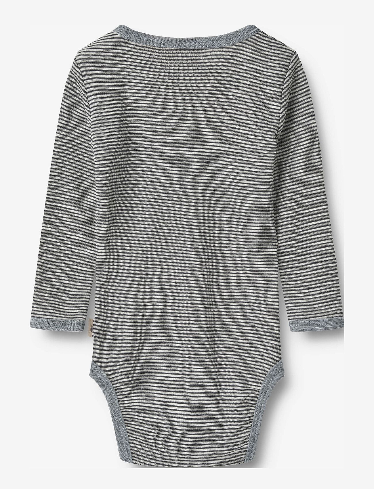 Wheat - Wool Body L/S Lucca - gemusterte langärmelige bodys - navy stripe - 1