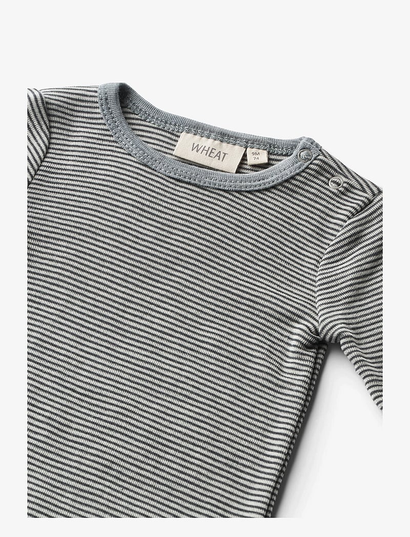 Wheat - Wool Body L/S Lucca - gemusterte langärmelige bodys - navy stripe - 2