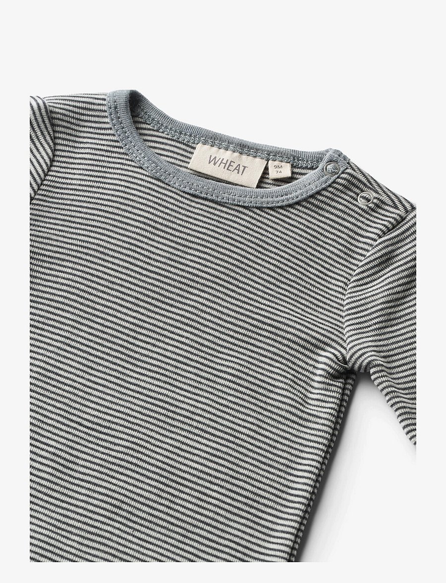 Wheat - Wool Body L/S Lucca - langärmelige bodys - navy stripe - 2