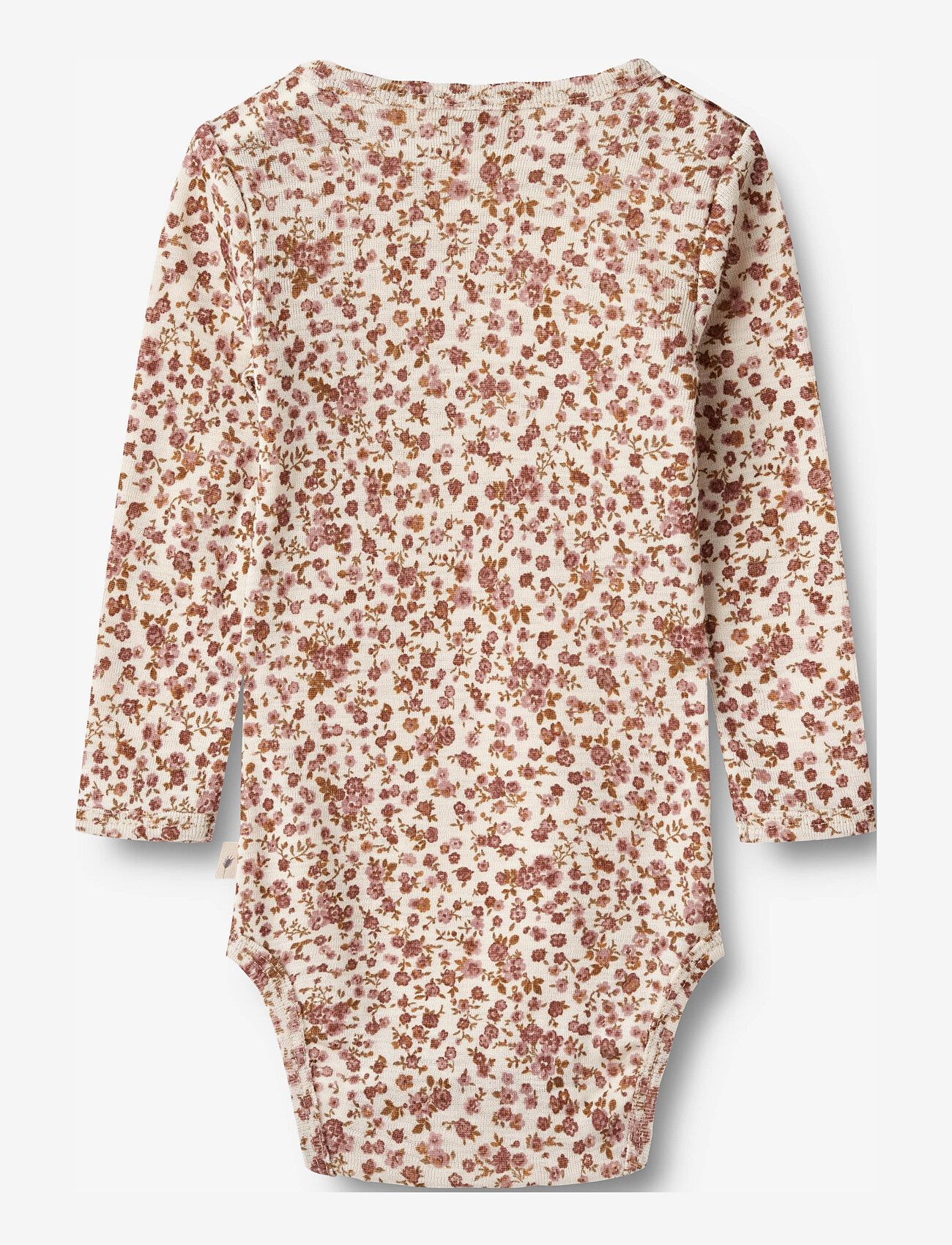 Wheat - Wool Body L/S Lucca - kuvioidut pitkähihaiset bodyt - rose flowers - 1
