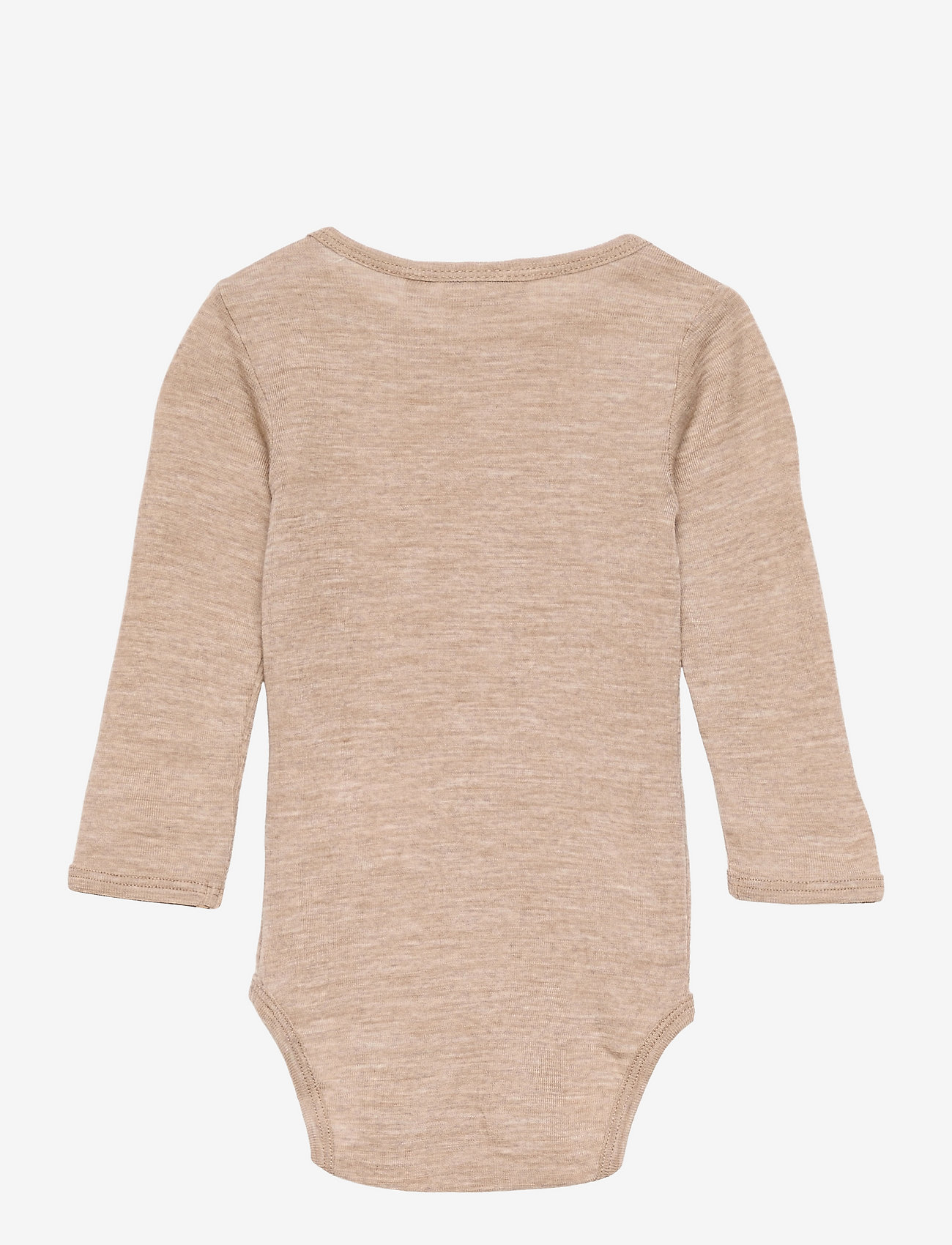 Wheat - Body Plain Wool LS - khaki melange - 1