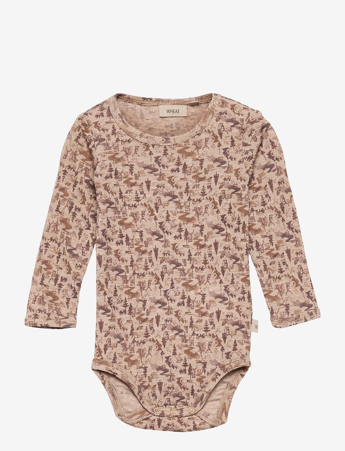 Wheat - Body Plain Wool LS - khaki wild life - 0