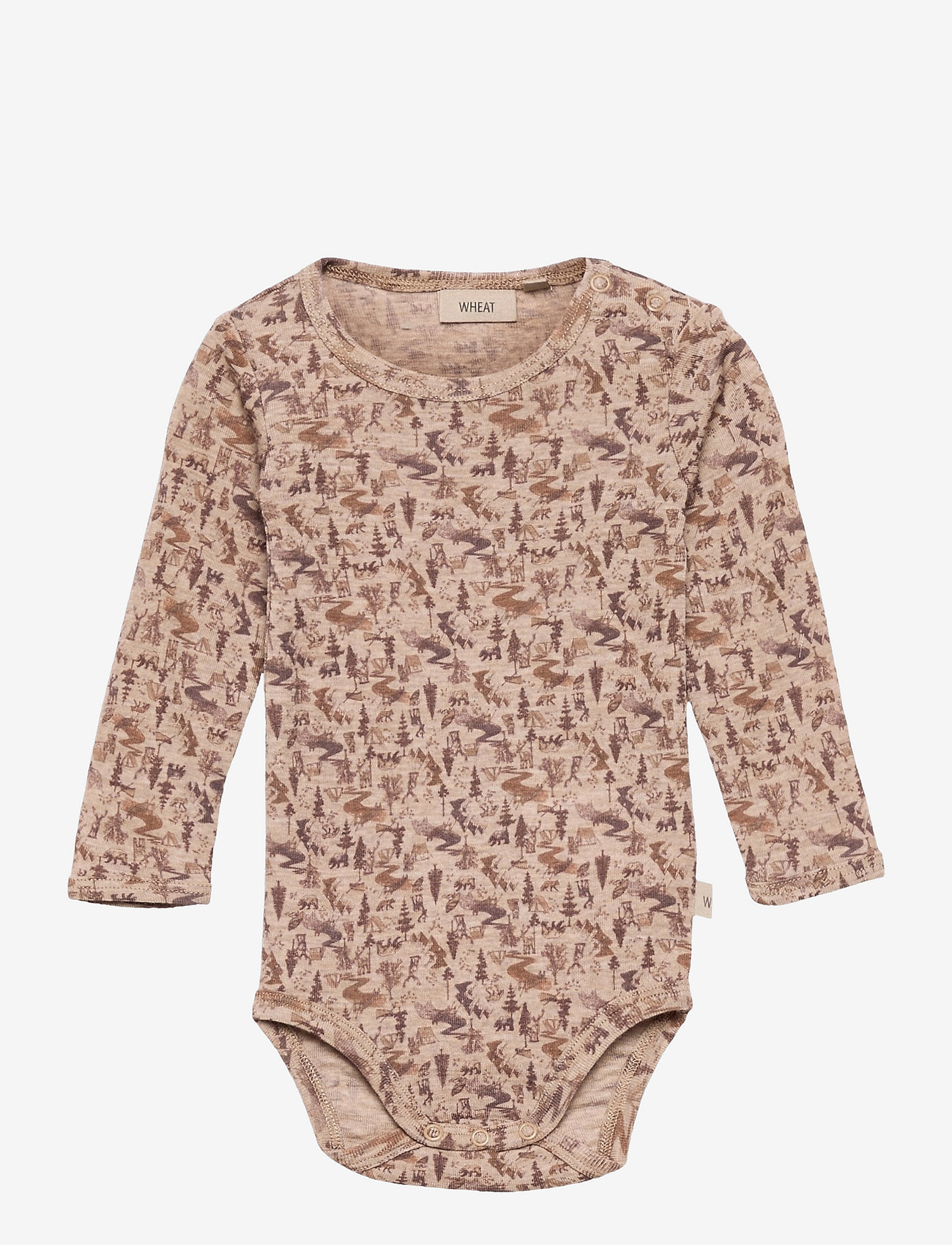 Wheat - Body Plain Wool LS - khaki wild life - 0