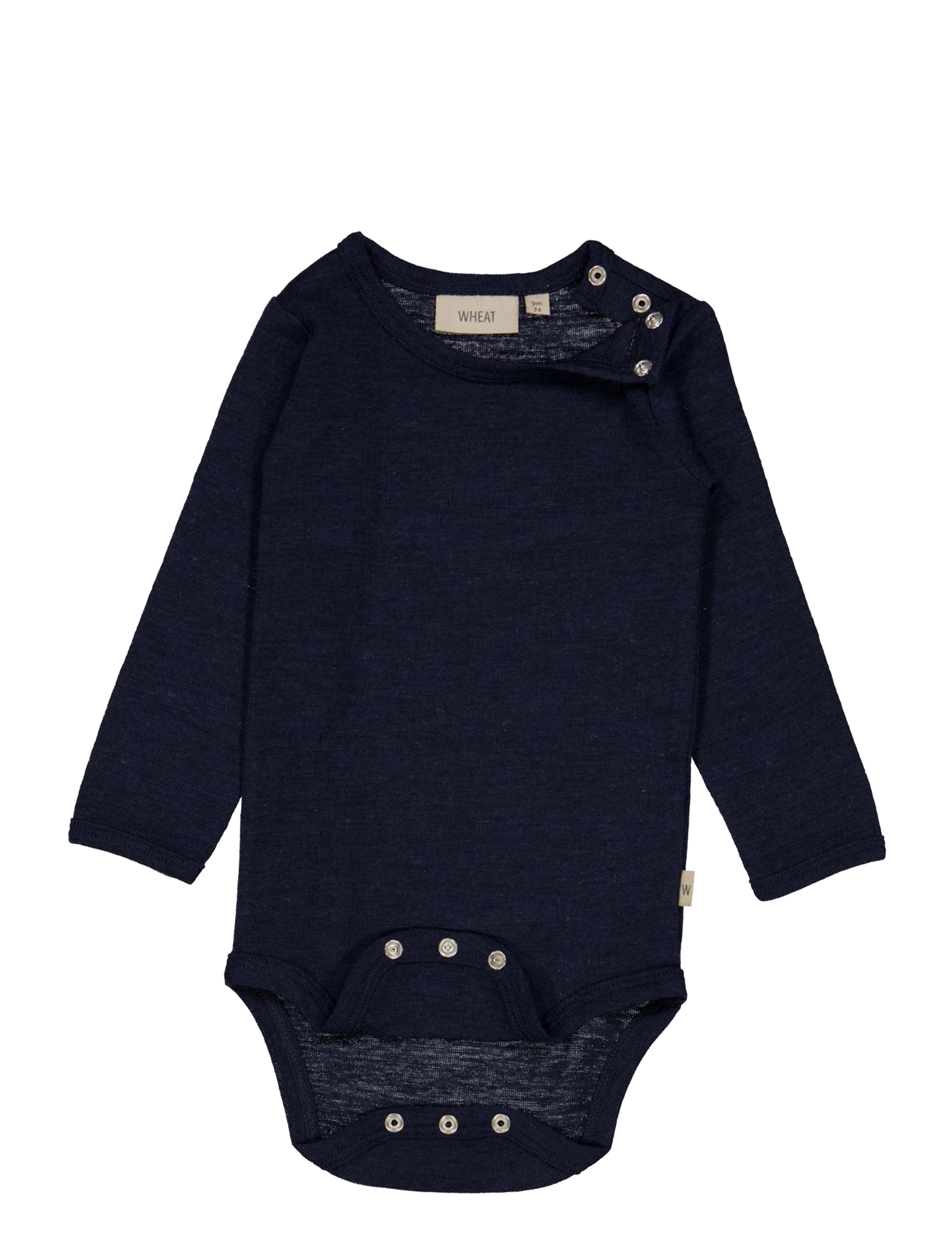 Wheat - Body Plain Wool LS - navy - 1