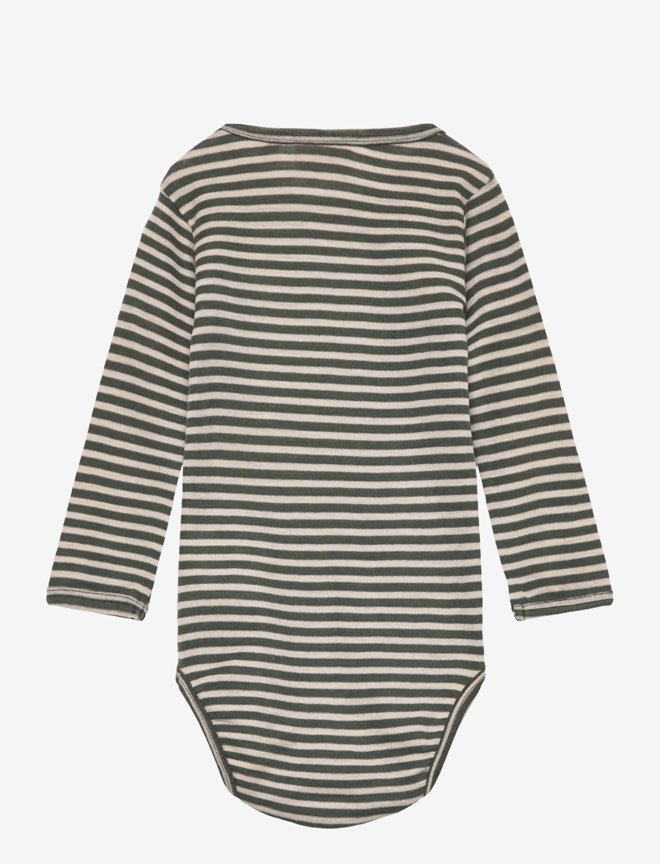 Wheat - Body Plain Wool LS - green stripe - 1