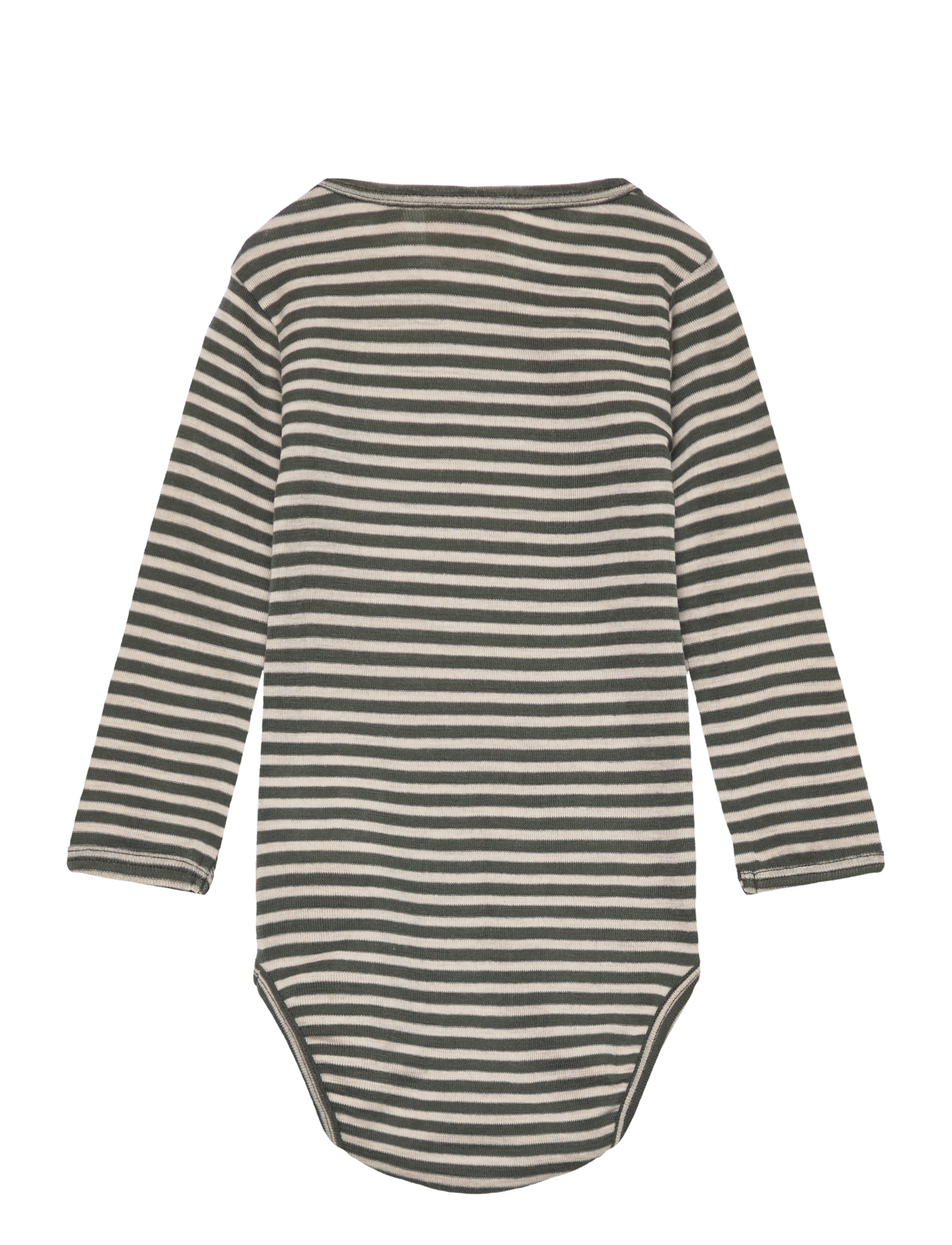 Wheat - Body Plain Wool LS - green stripe - 1