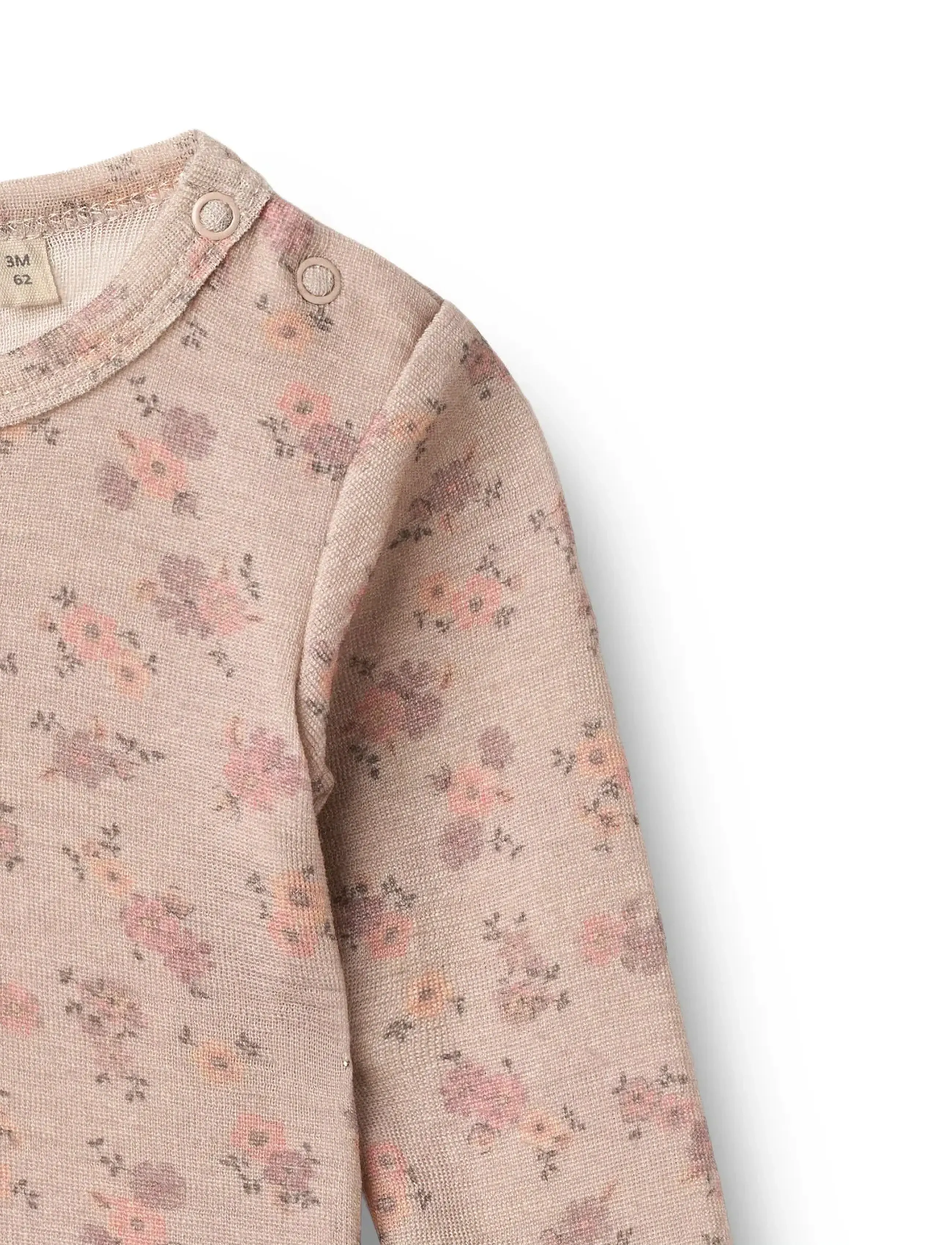 Wheat - Wool Body L/S Lucca - langärmelige bodys - lilac flowers - 2