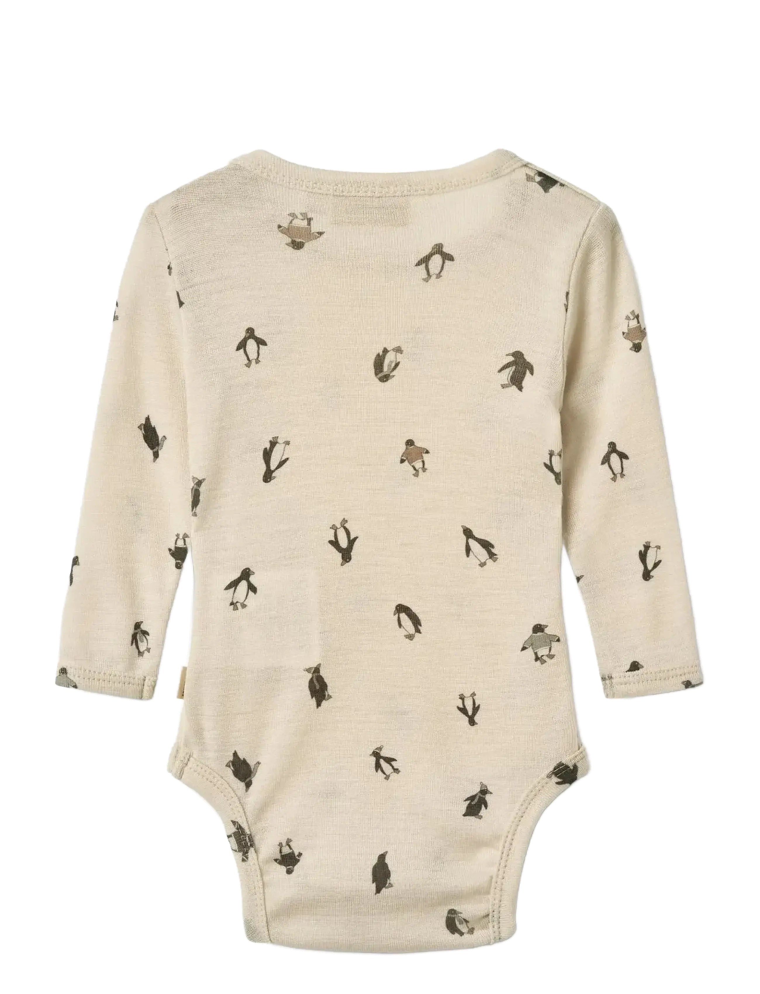 Wheat - Wool Body L/S Lucca - rompers met lange mouwen - penguins - 1