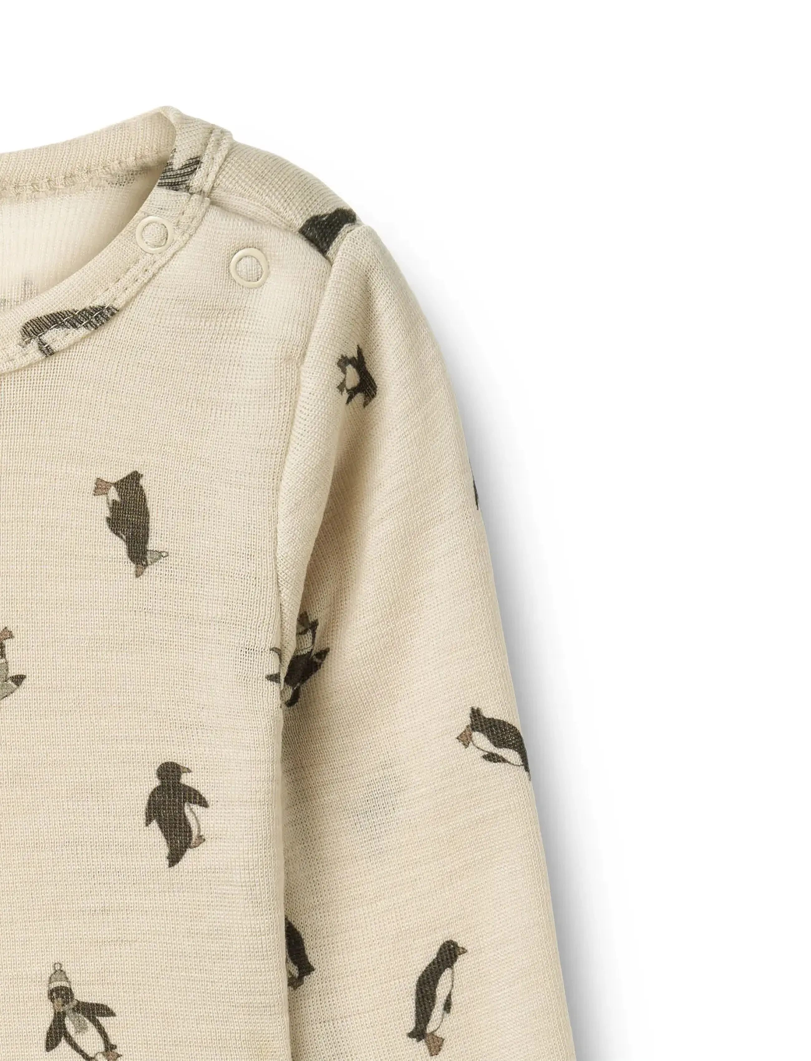 Wheat - Wool Body L/S Lucca - rompers met lange mouwen - penguins - 2
