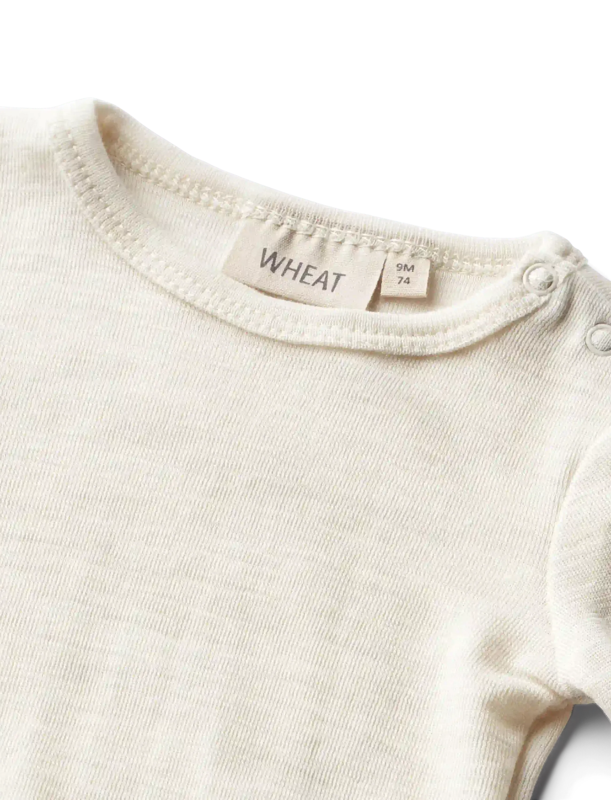 Wheat - Wool Body L/S Lucca - långärmade bodies - eggshell melange - 2