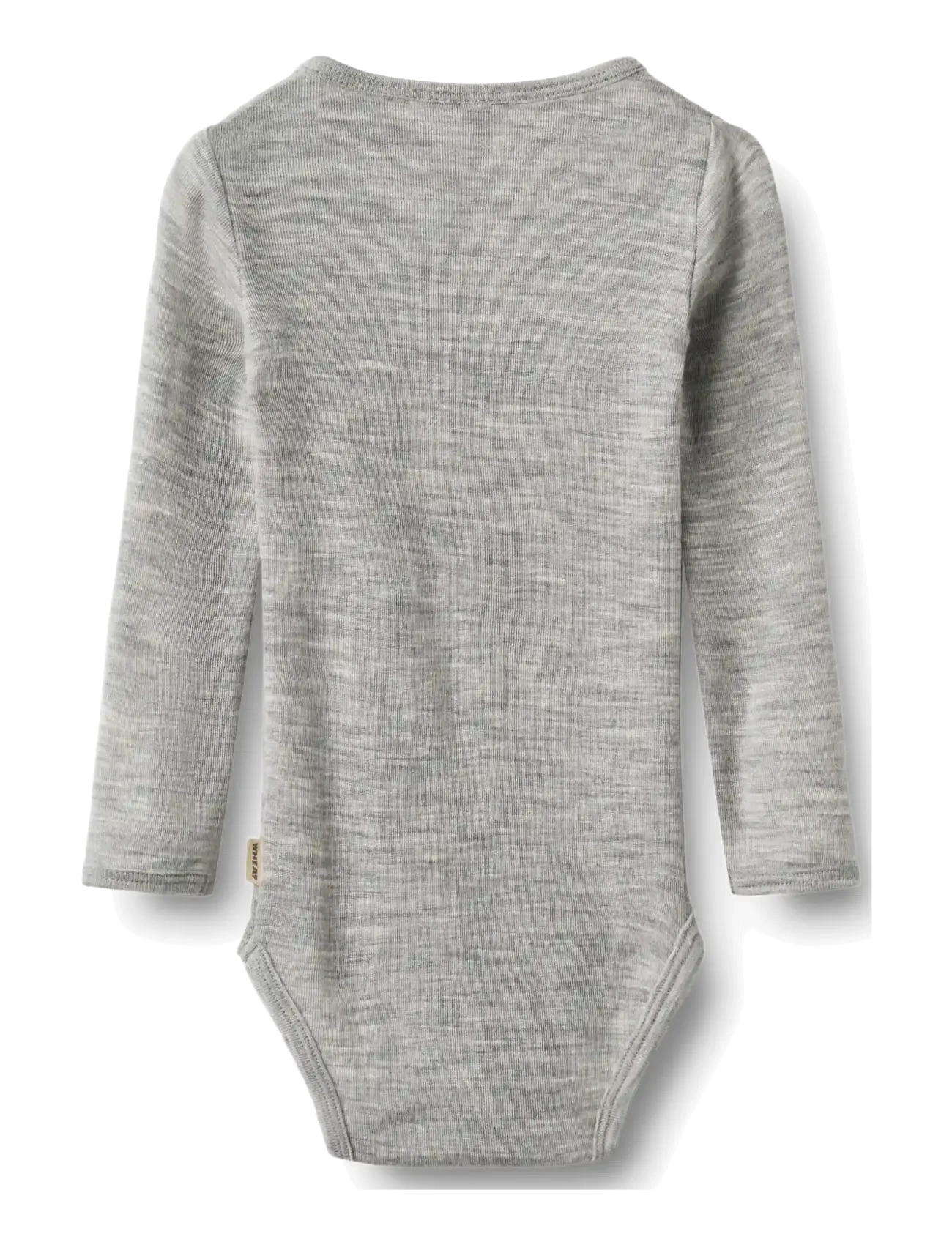 Wheat - Wool Body L/S Lucca - long-sleeved bodies - melange grey - 1