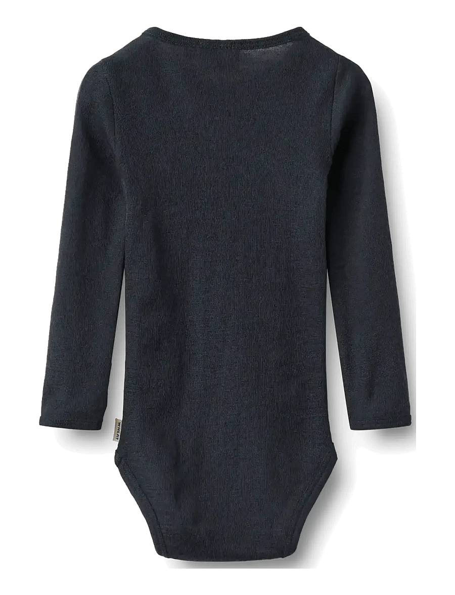 Wheat - Wool Body L/S Lucca - långärmade bodies - navy - 1