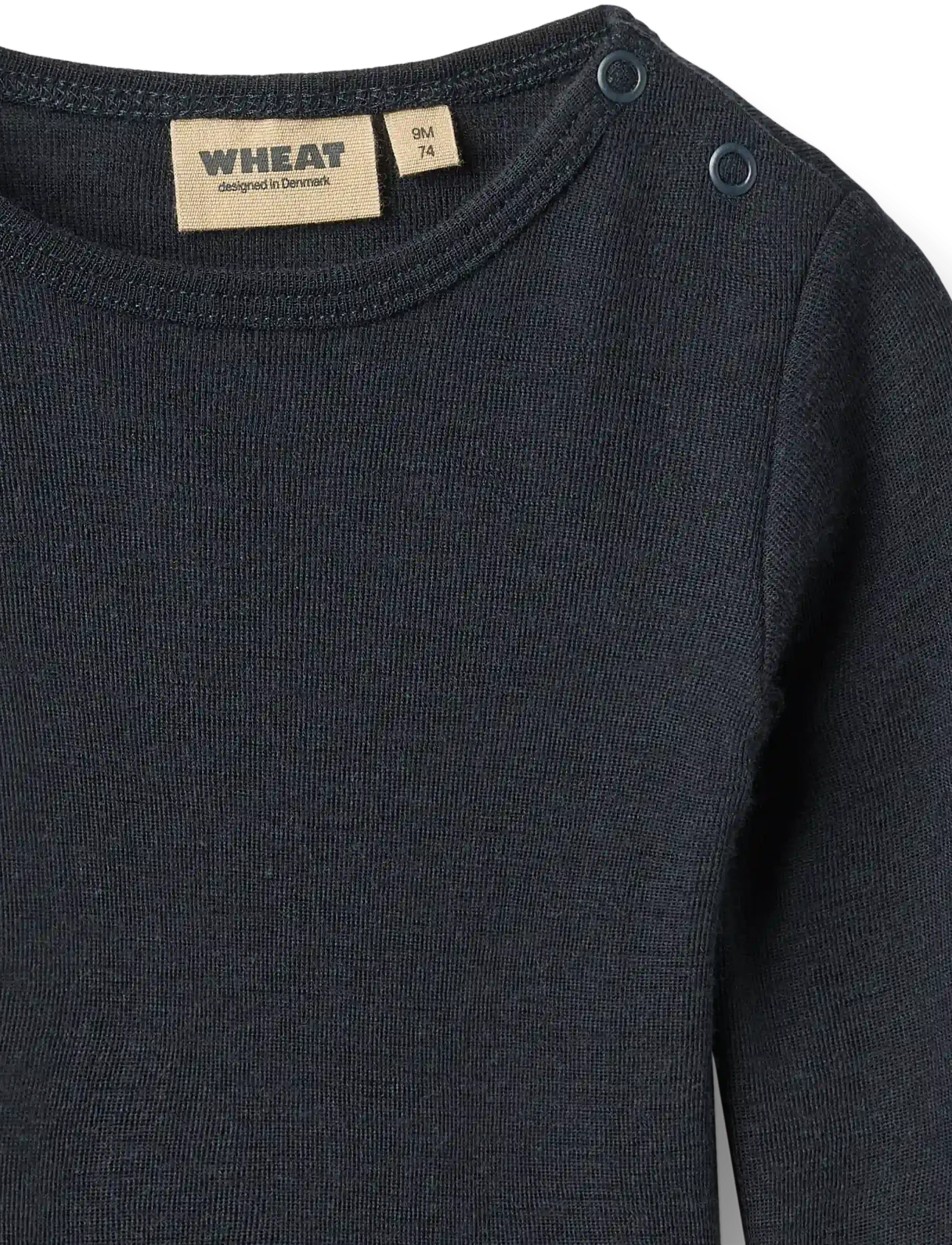 Wheat - Wool Body L/S Lucca - långärmade bodies - navy - 2