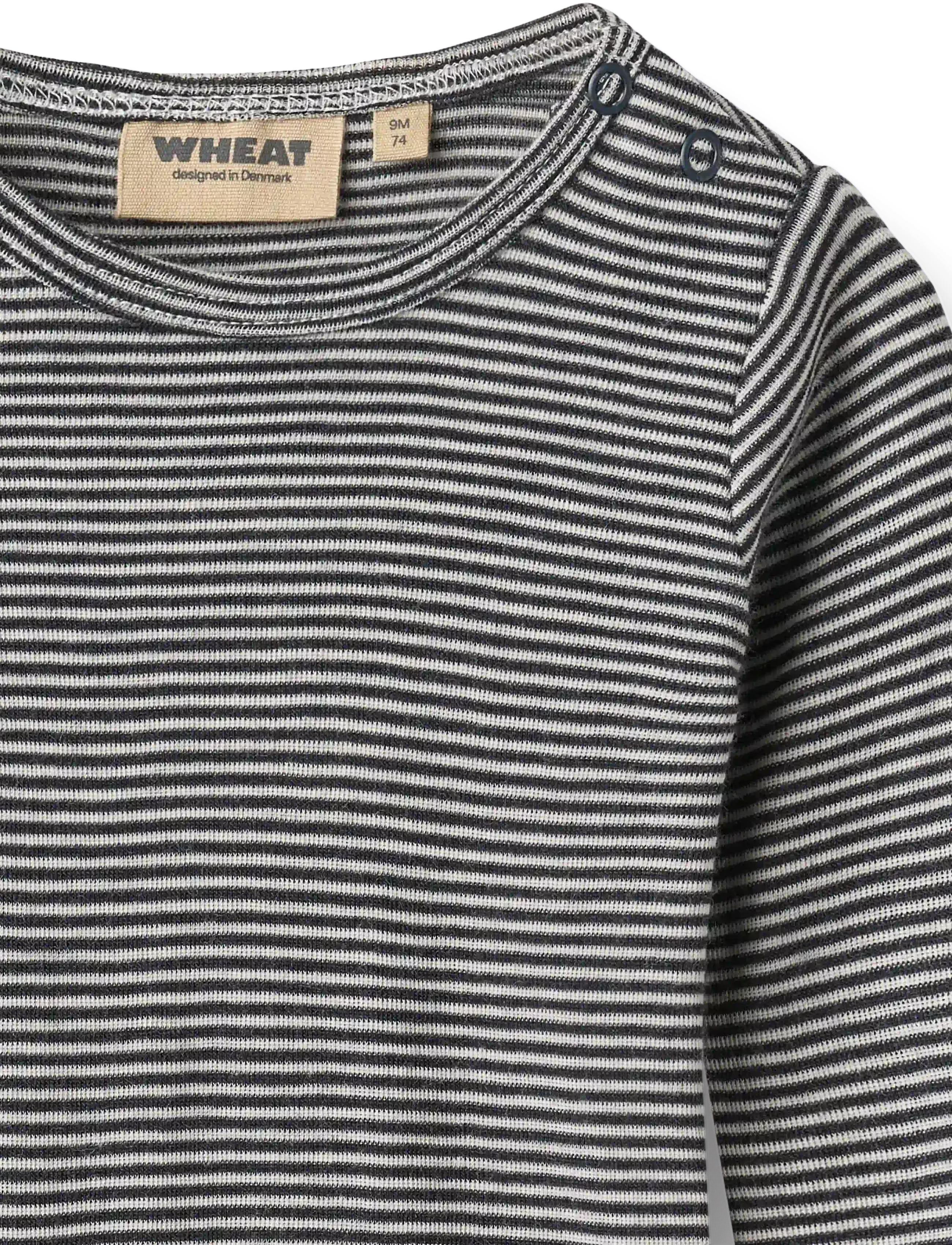 Wheat - Wool Body L/S Lucca - long-sleeved bodies - navy stripe - 2