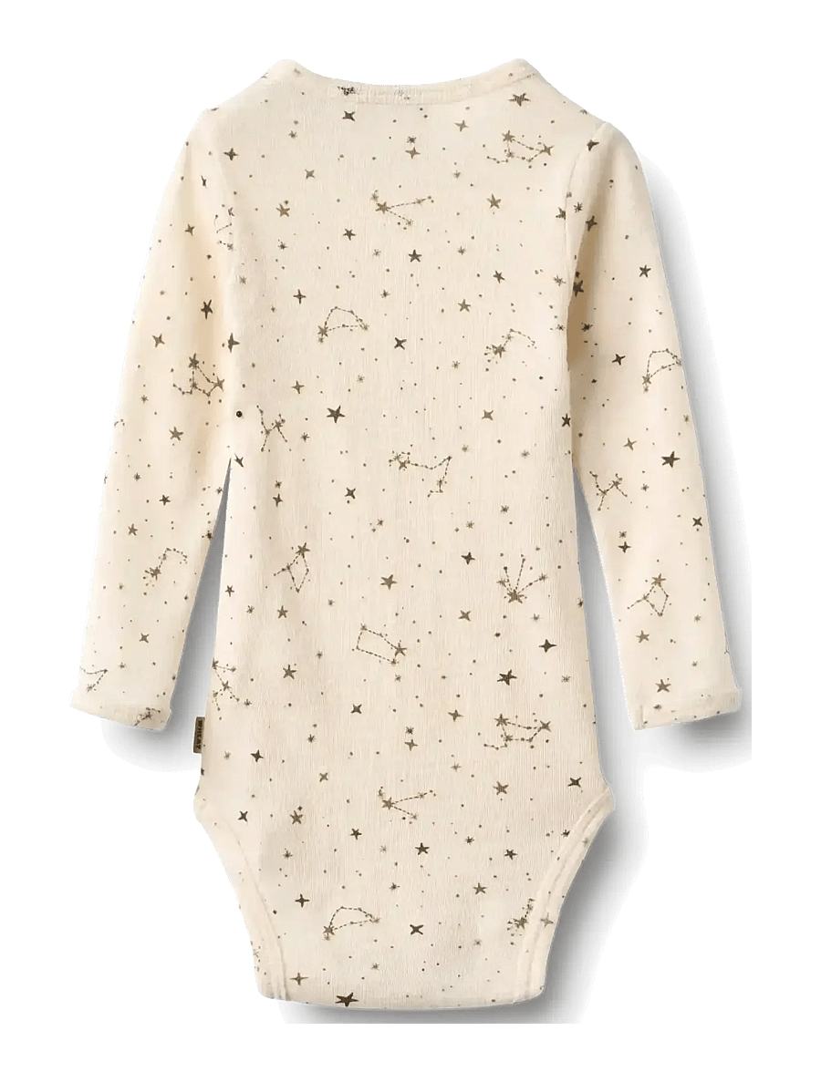 Wheat - Wool Body L/S Lucca - långärmade bodies - eggshell stars - 1