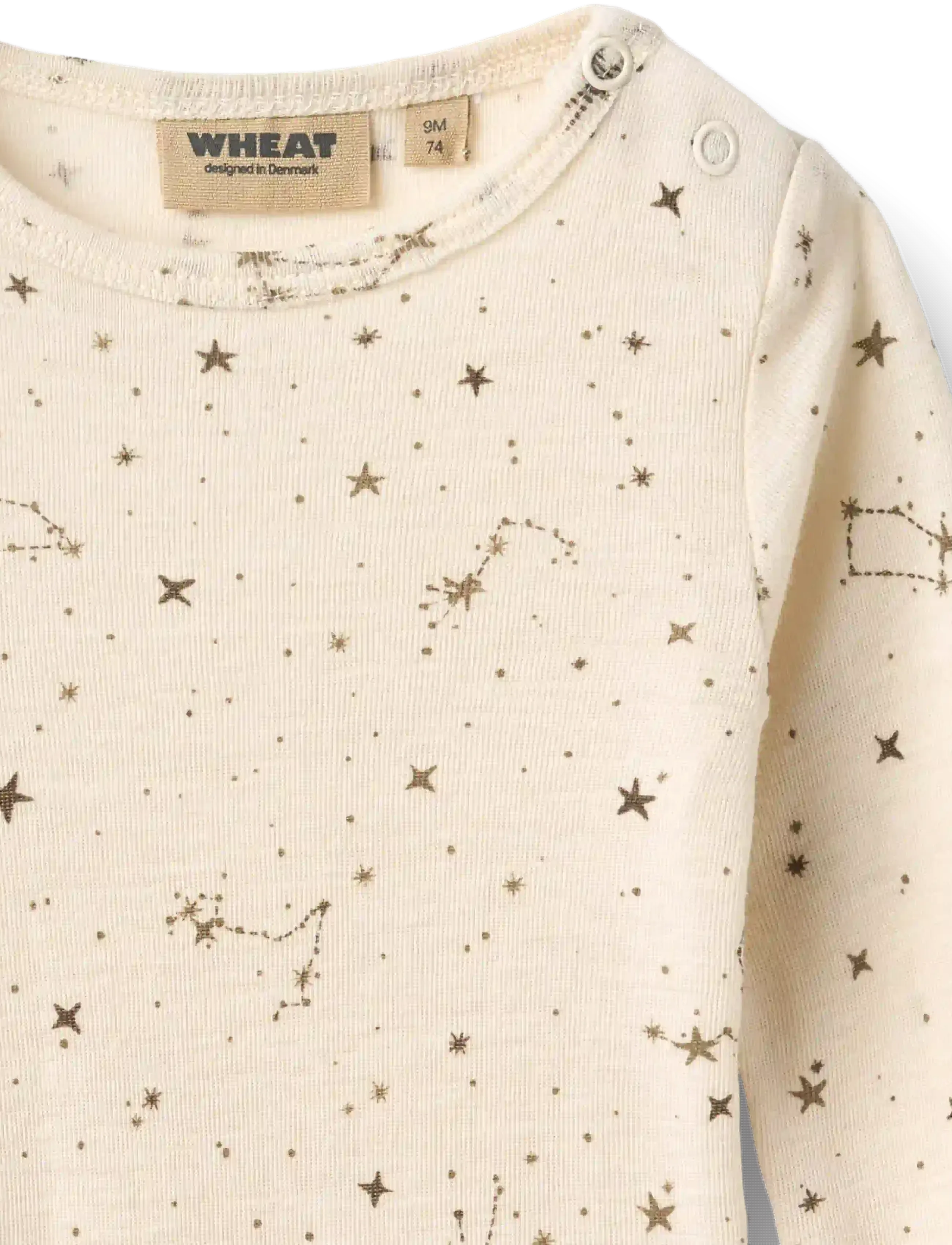 Wheat - Wool Body L/S Lucca - långärmade bodies - eggshell stars - 2