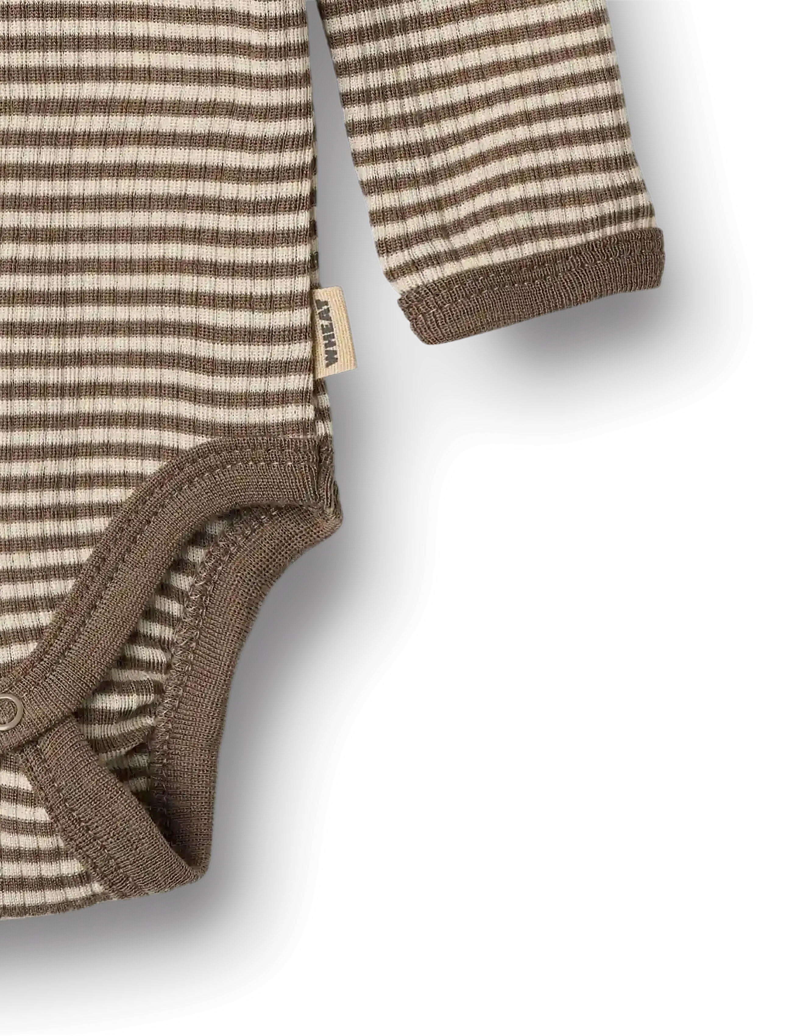 Wheat - Wool Body L/S Lucca - long-sleeved bodies - wood stripe - 2