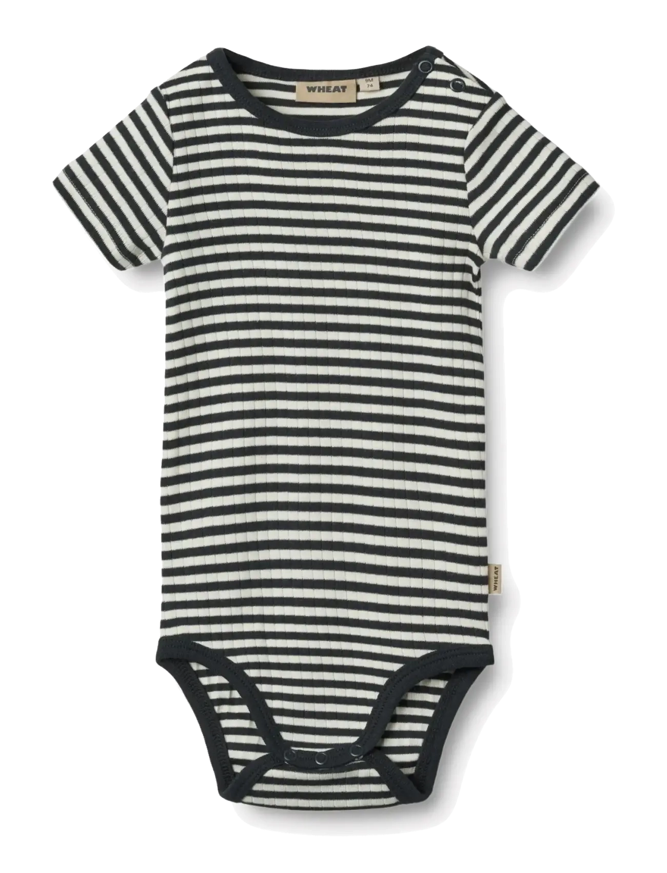 Wheat Body S/S Edvald - Bodyer - NAVY RIB STRIPE / navy