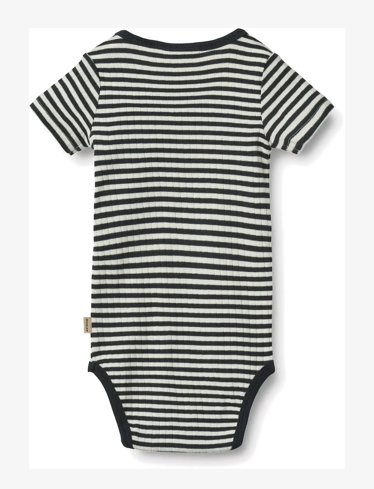Wheat - Body S/S Edvald - kurzärmelige bodys - navy rib stripe - 1